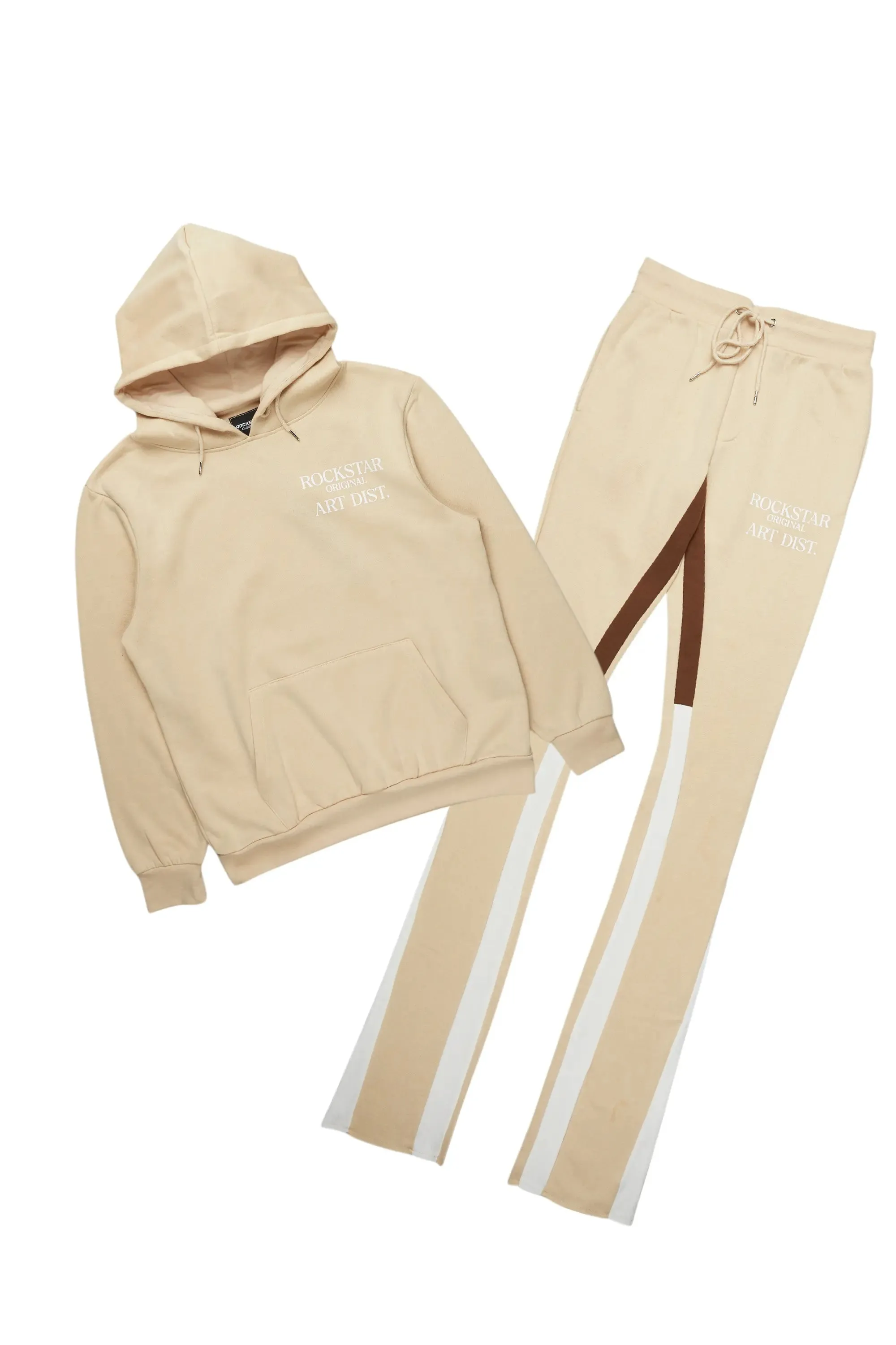 Briggs Beige Hoodie/Super Stacked Flare Track Set sold by Rockstar Original
