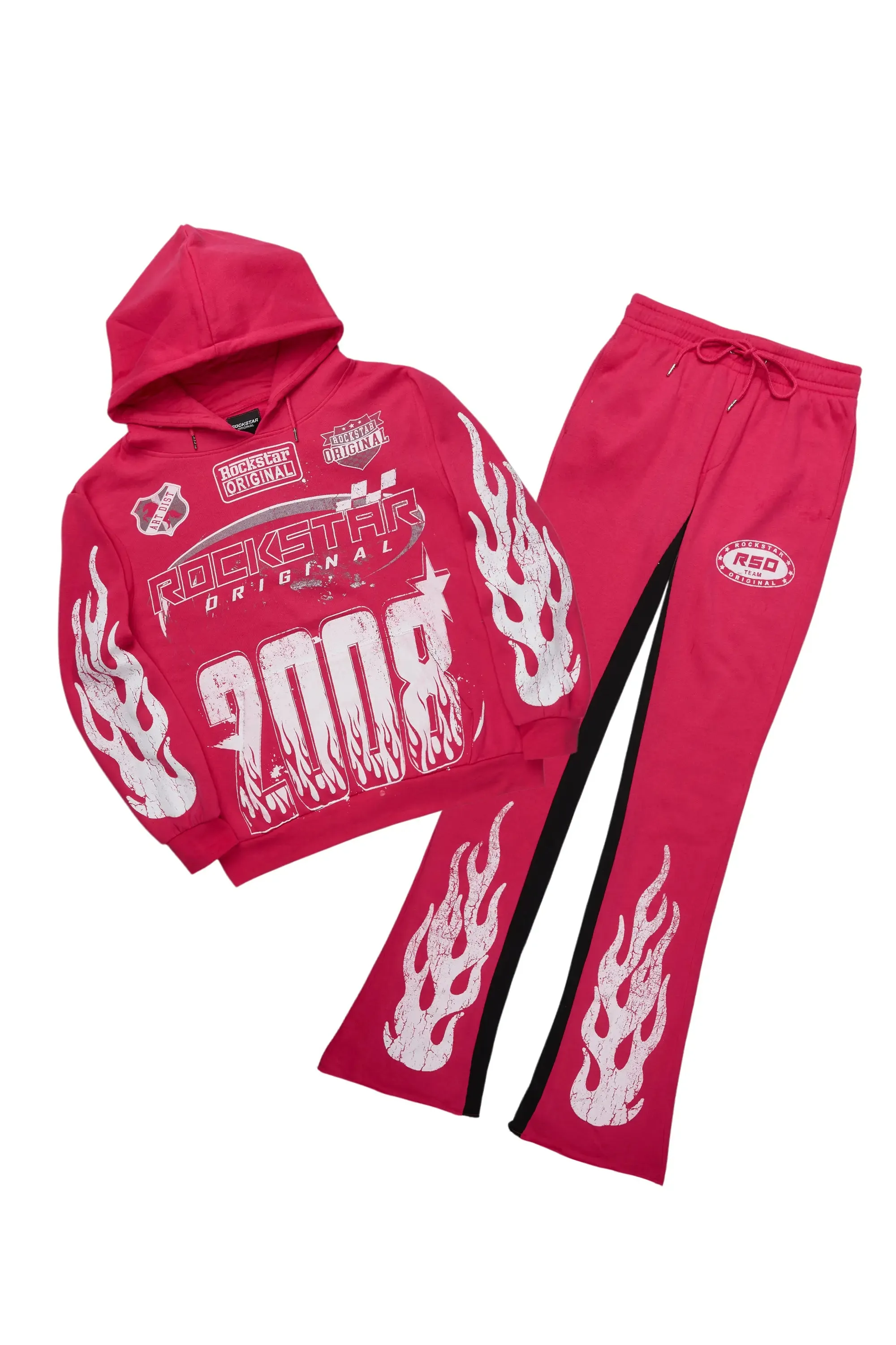 Amos Fuchsia Hoodie/Baggy Track Pant Set sold by Rockstar Original