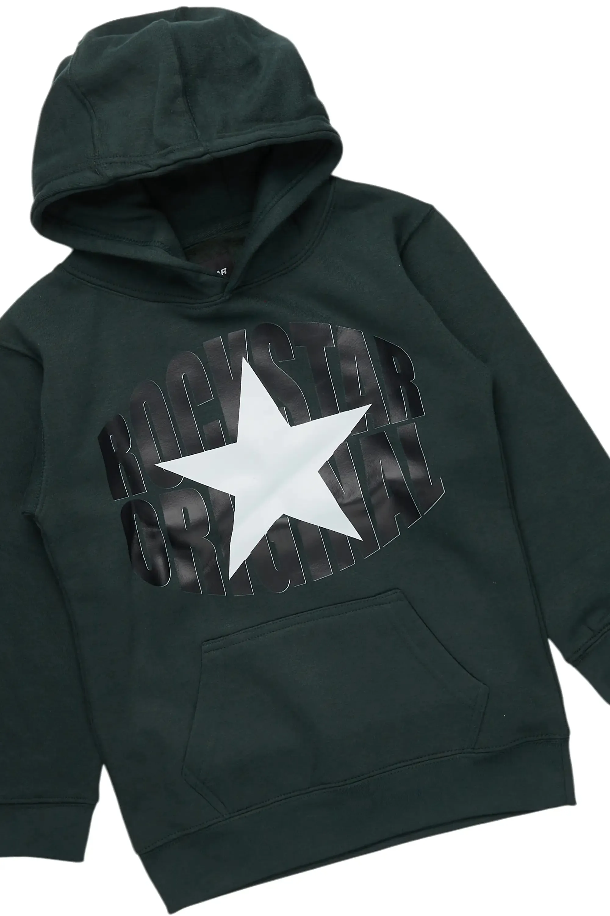 Boys Cannan Green Hoodie/Stacked Flare Jean Set sold by Rockstar Original product image thumbnail 2