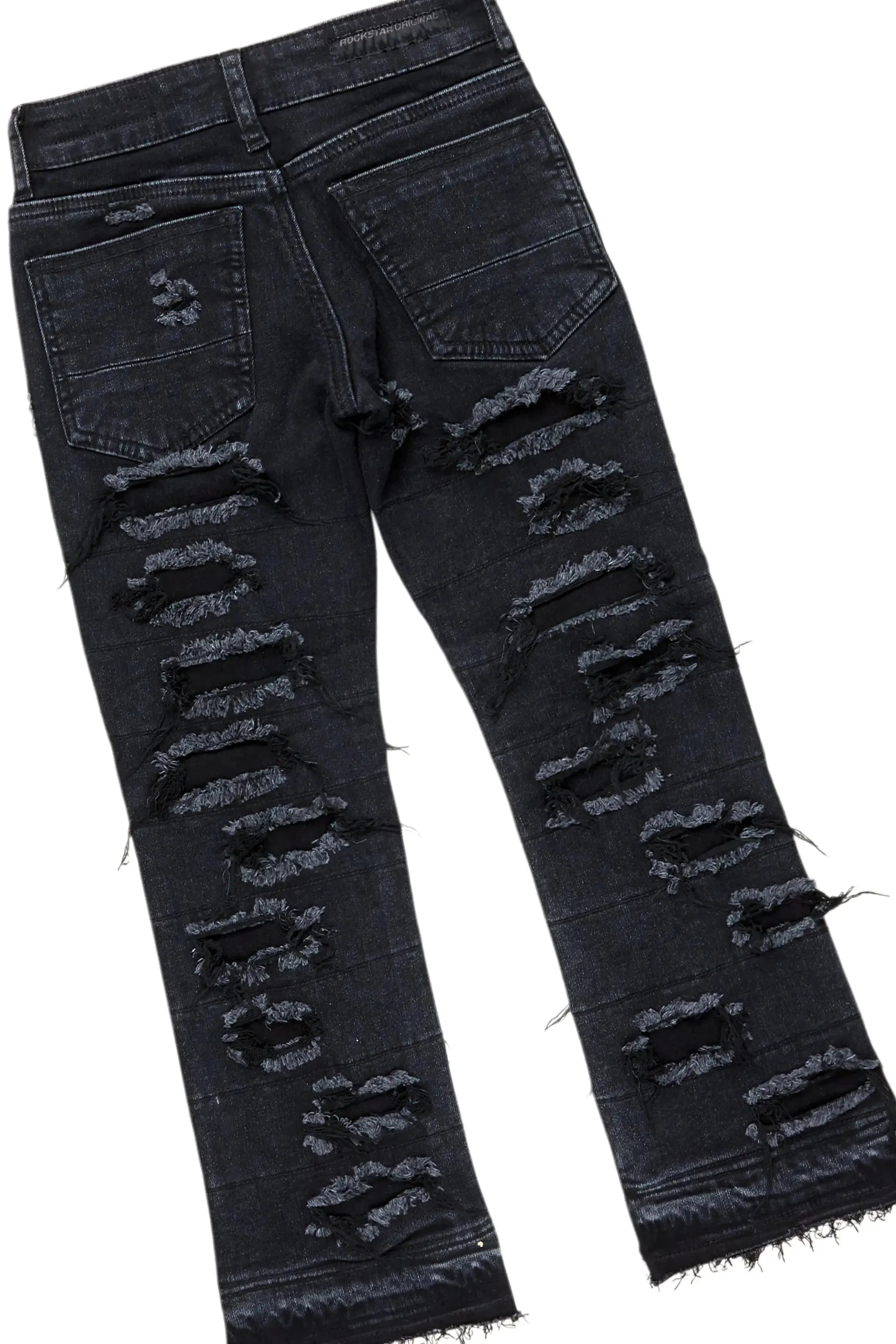 Girls Madesh Vintage Grey Hoodie/Stacked Flare Jean Set sold by Rockstar Original product image thumbnail 4