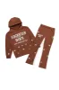 Boys Scottie Brown Baggy Stacked Track Set sold by Rockstar Original