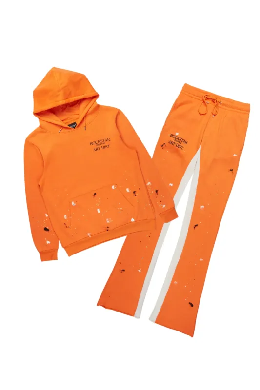 Jaco Orange Hoodie Baggy Fit Pant Track Set sold by Rockstar Original