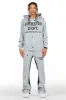 Scottie Heather Grey Hoodie/Baggy Track Pant Set sold by Rockstar Original