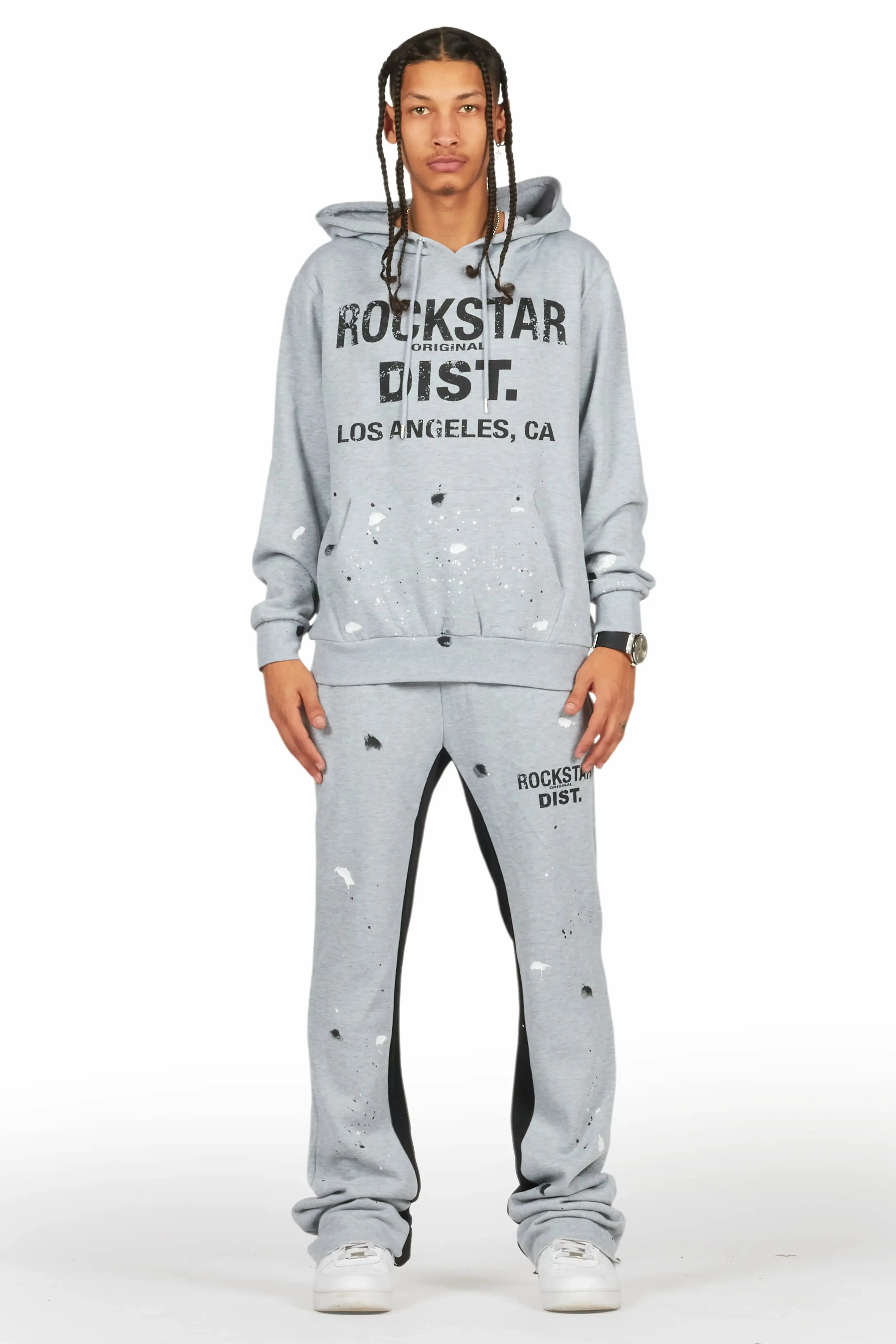 Scottie Heather Grey Hoodie/Baggy Track Pant Set sold by Rockstar Original