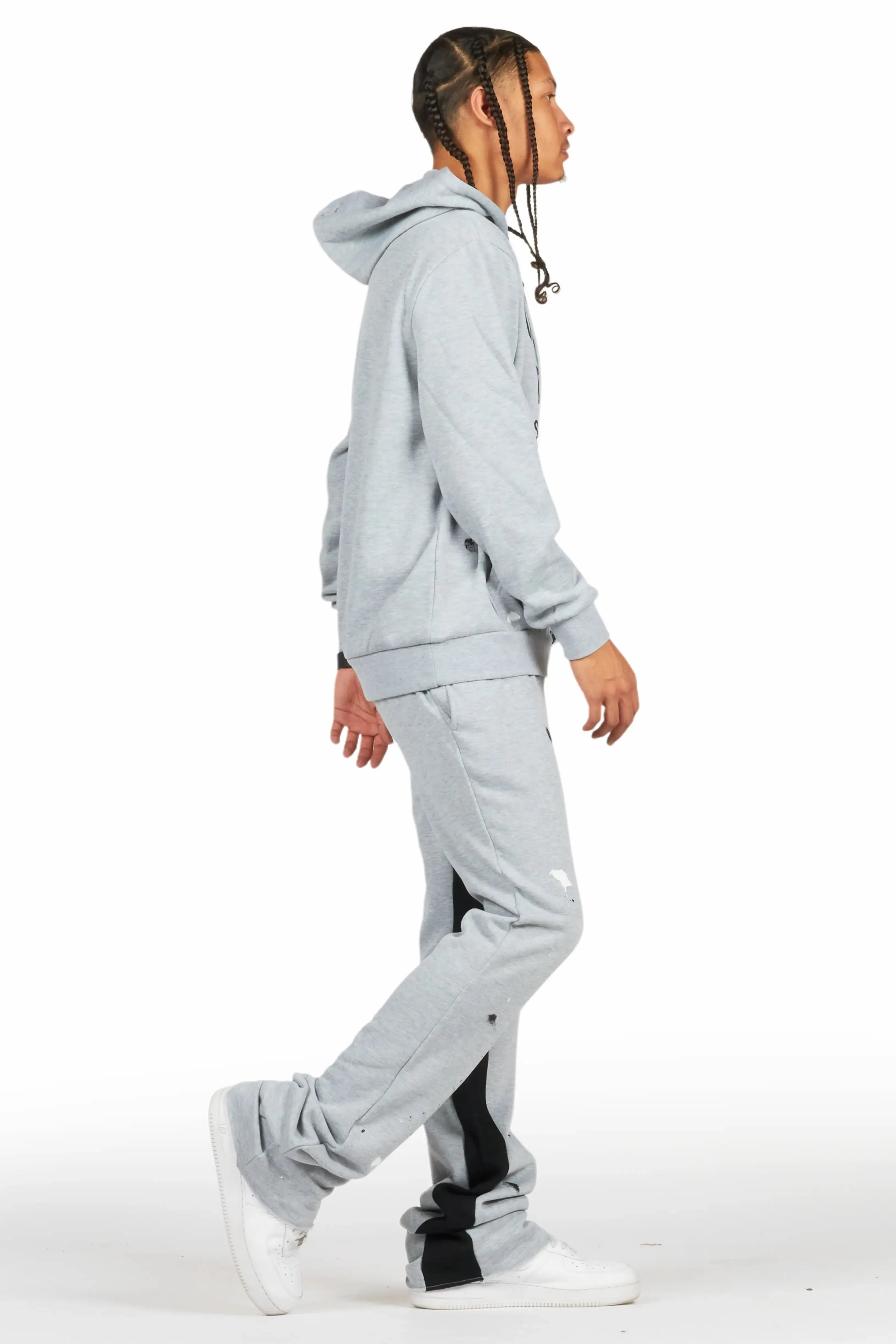 Scottie Heather Grey Hoodie/Baggy Track Pant Set sold by Rockstar Original product image thumbnail 2
