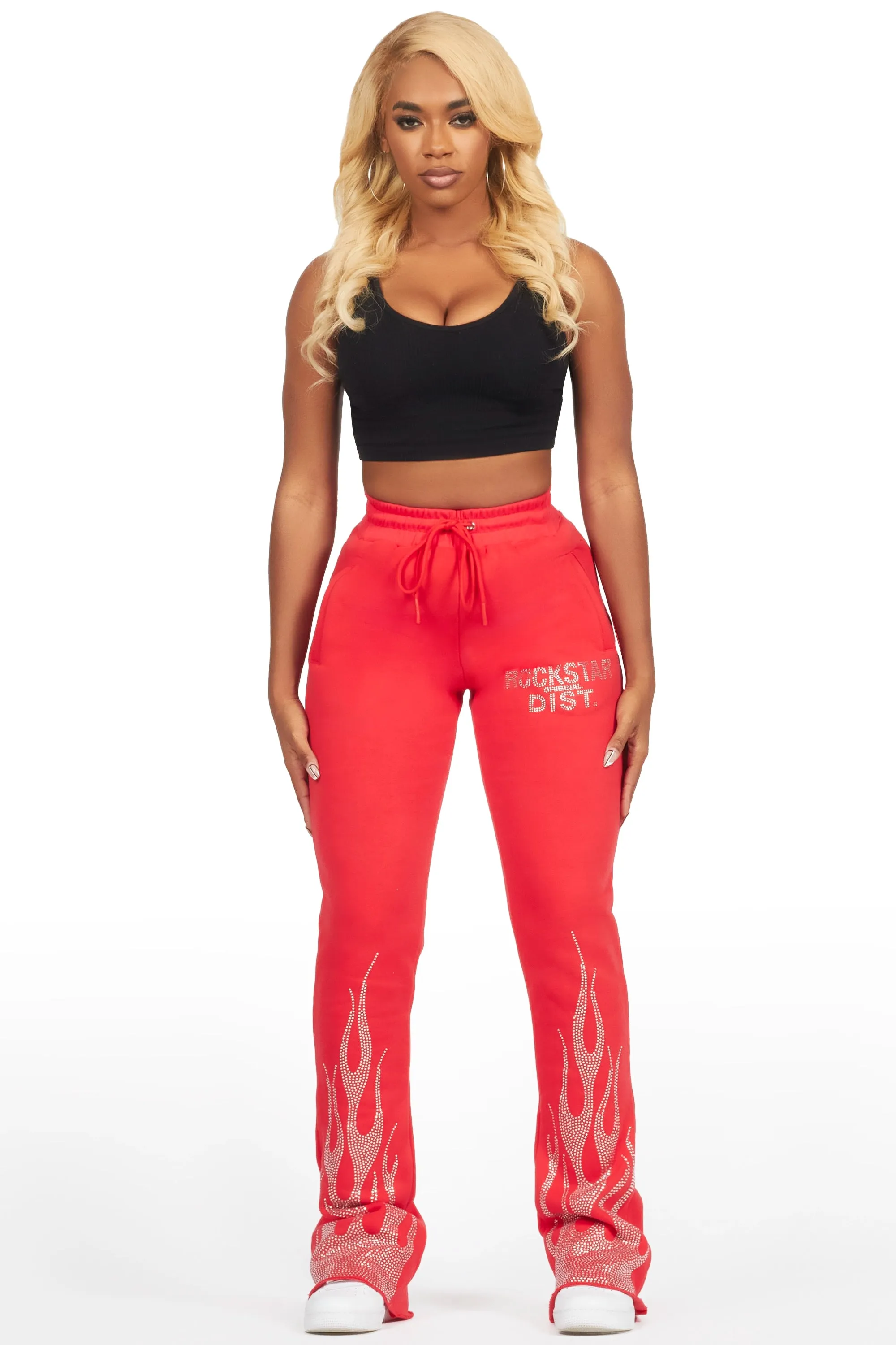 Anastesia Red Stacked Track Pant sold by Rockstar Original product image thumbnail 2