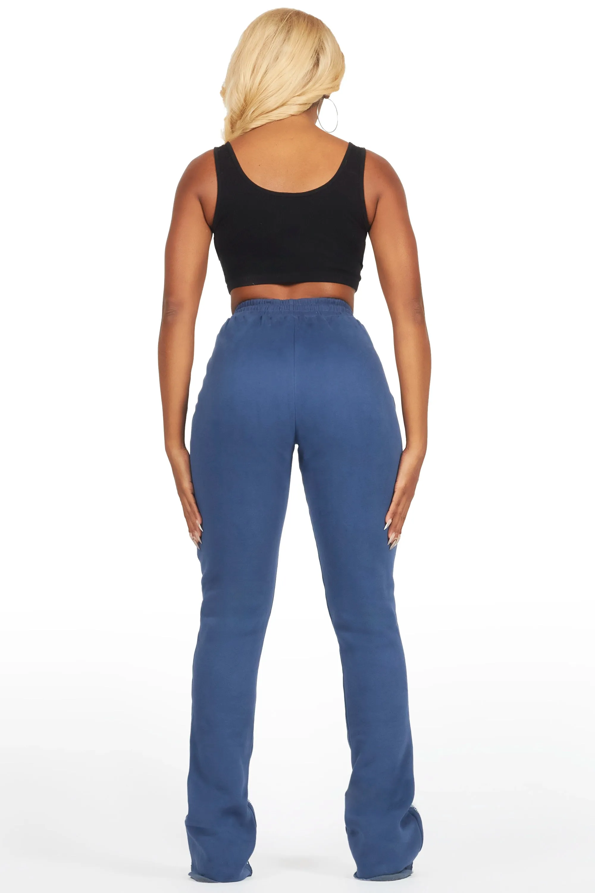 Anastesia Navy Stacked Track Pant sold by Rockstar Original product image thumbnail 5