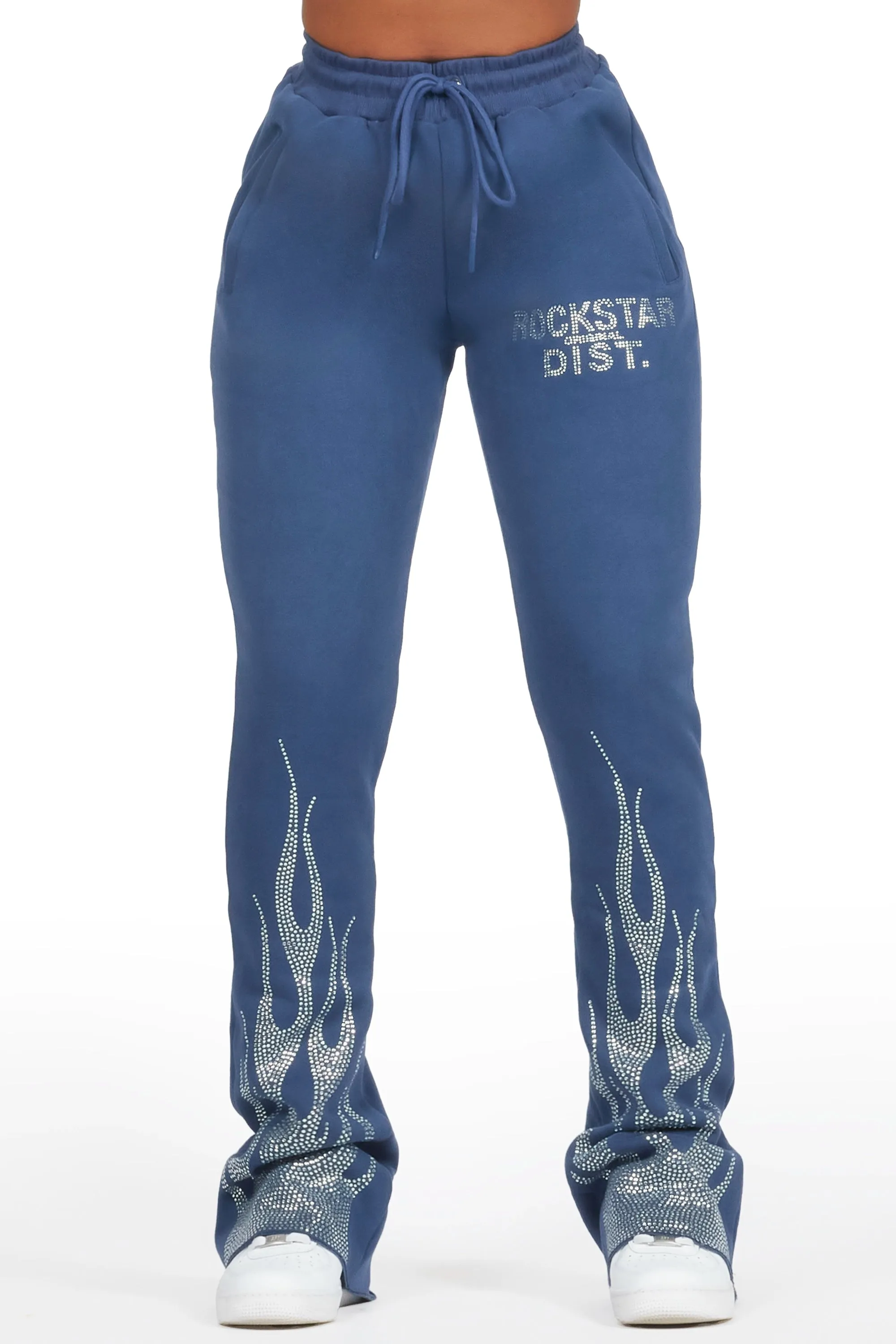 Anastesia Navy Stacked Track Pant sold by Rockstar Original