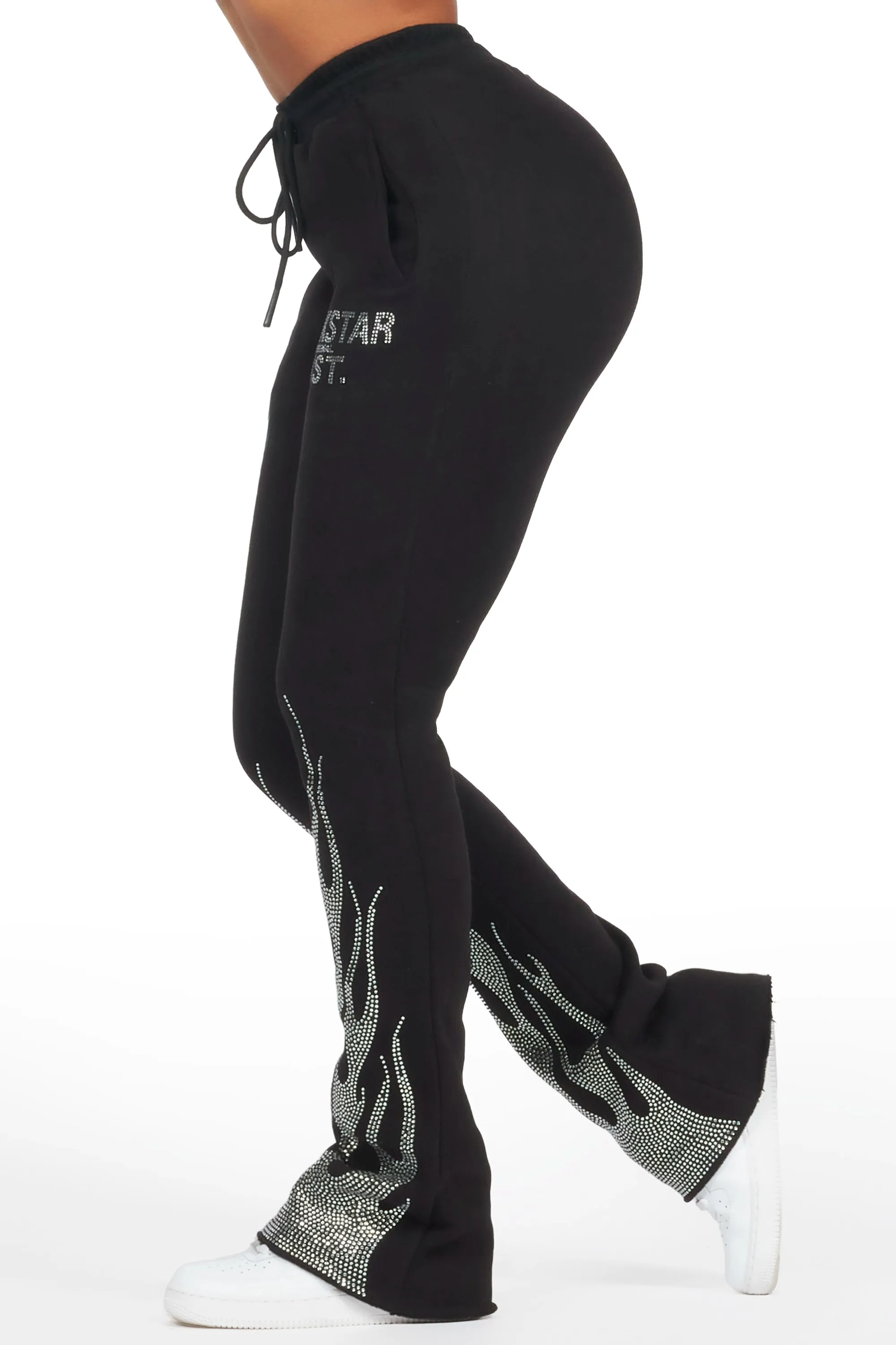 Anastesia Black Stacked Track Pant sold by Rockstar Original product image thumbnail 3