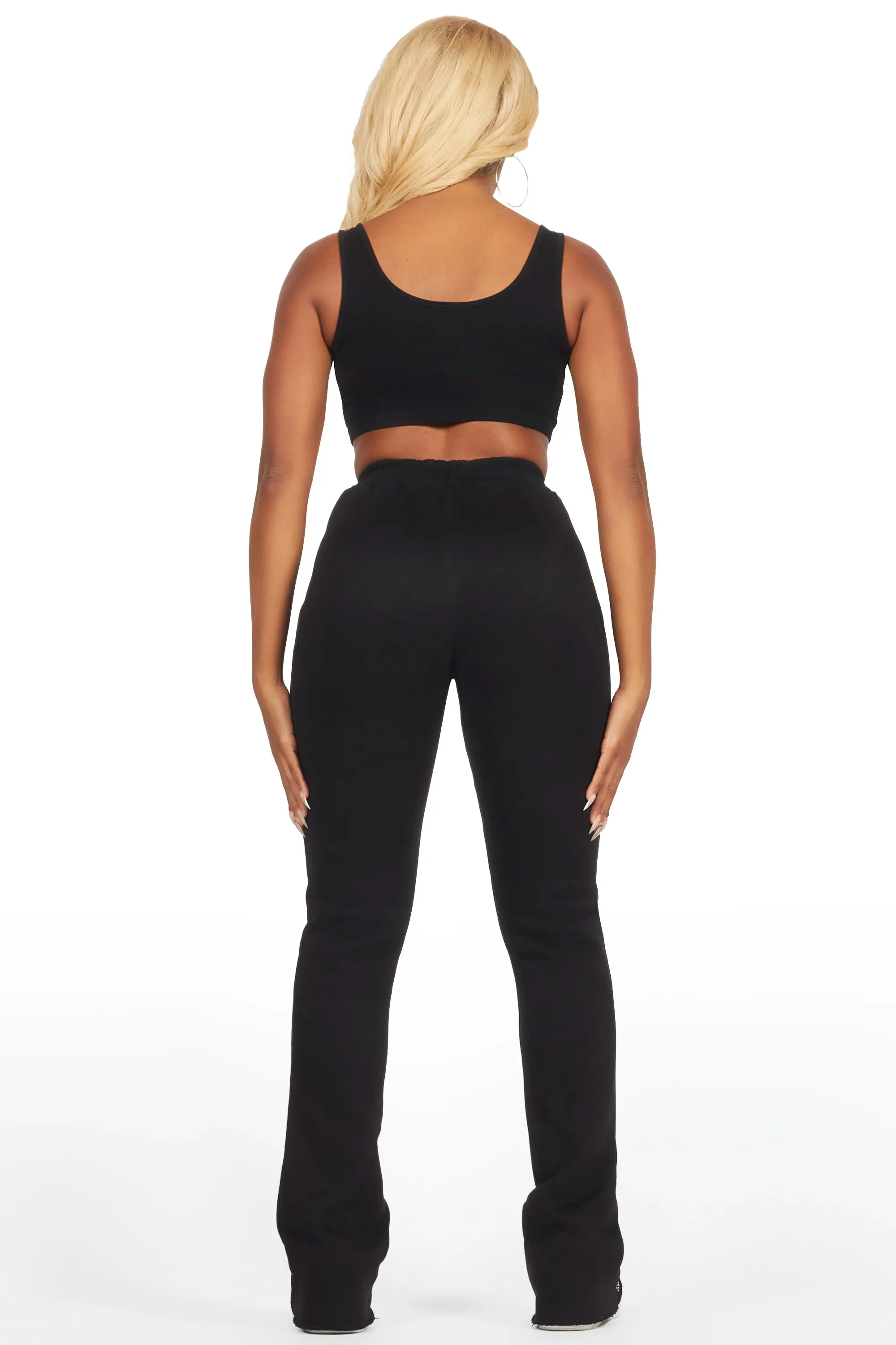 Anastesia Black Stacked Track Pant sold by Rockstar Original product image thumbnail 5