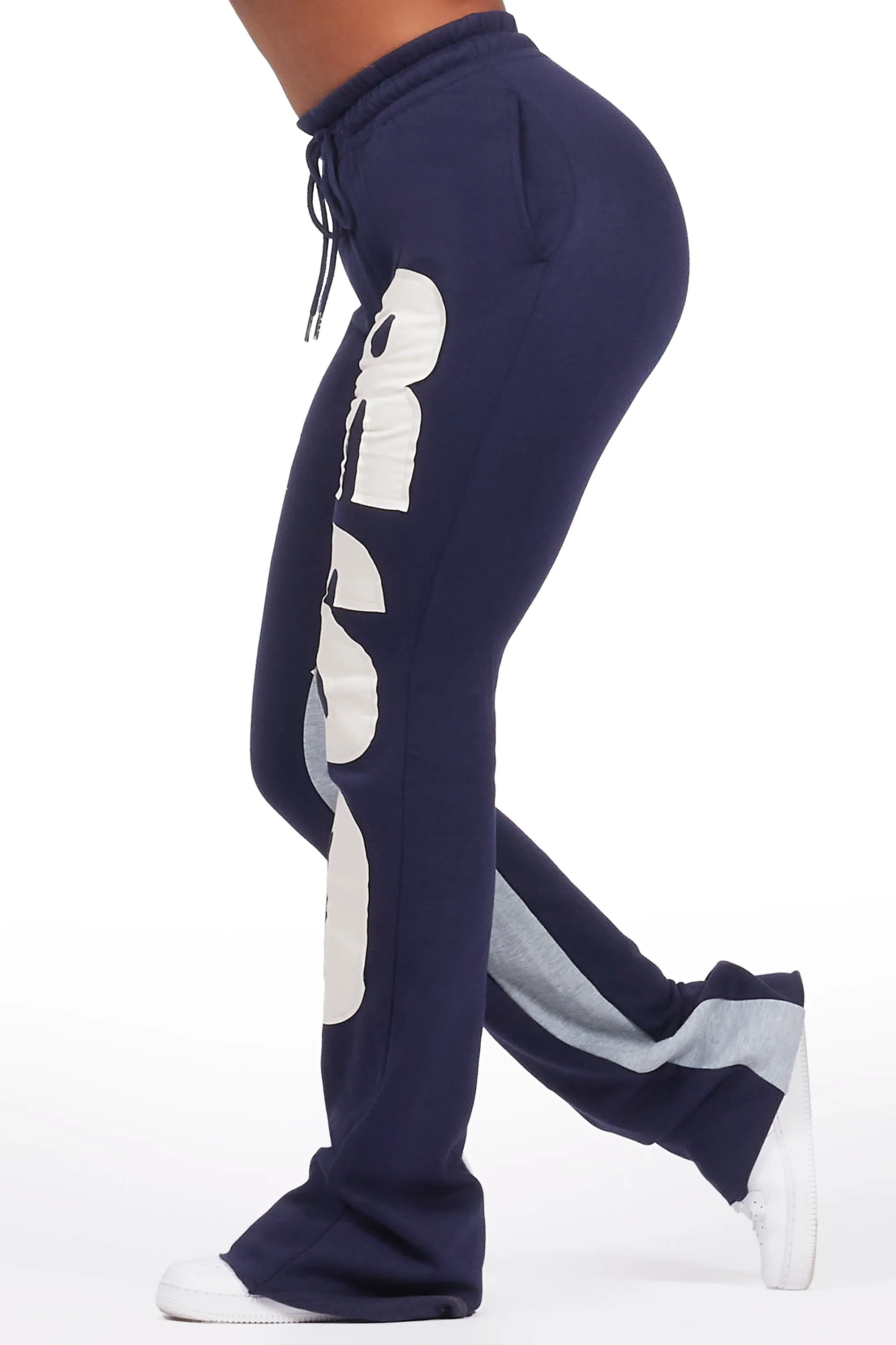 Juatica Navy Baggy Stacked Track Pant sold by Rockstar Original product image thumbnail 4