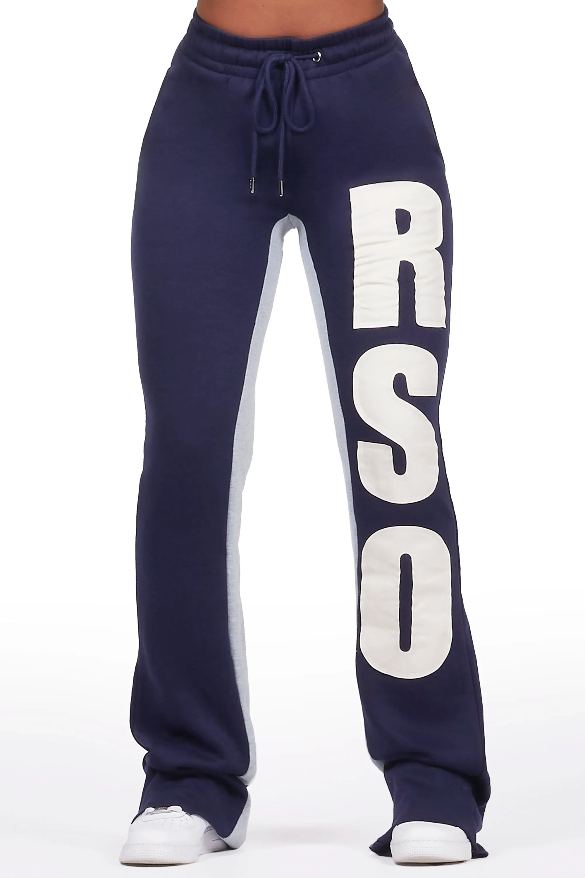 Juatica Navy Baggy Stacked Track Pant sold by Rockstar Original product image thumbnail 2