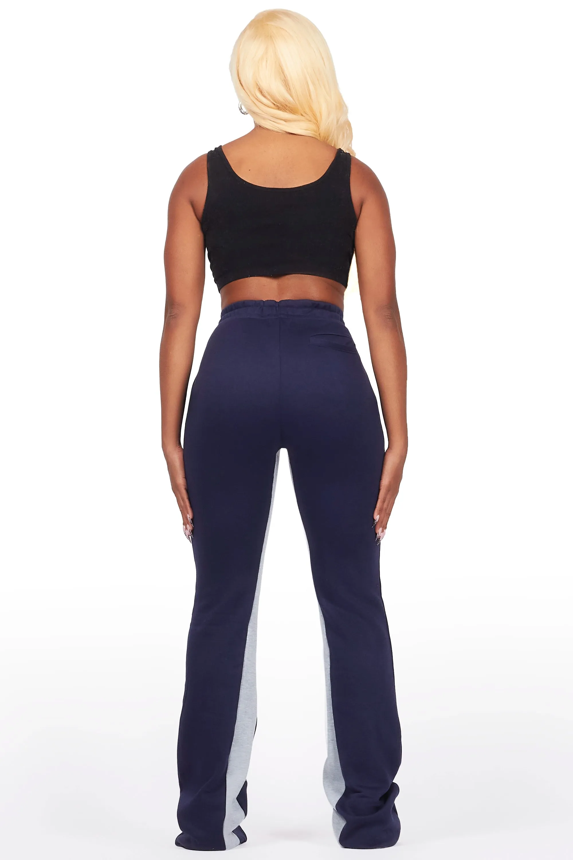 Juatica Navy Baggy Stacked Track Pant sold by Rockstar Original product image thumbnail 5