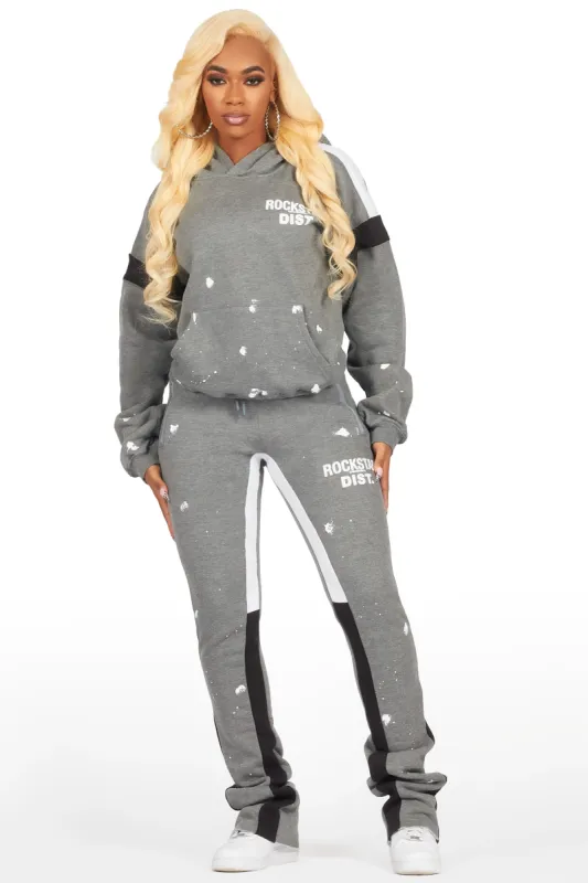 Dashanna Heather Grey Super Stacked Trackset sold by Rockstar Original
