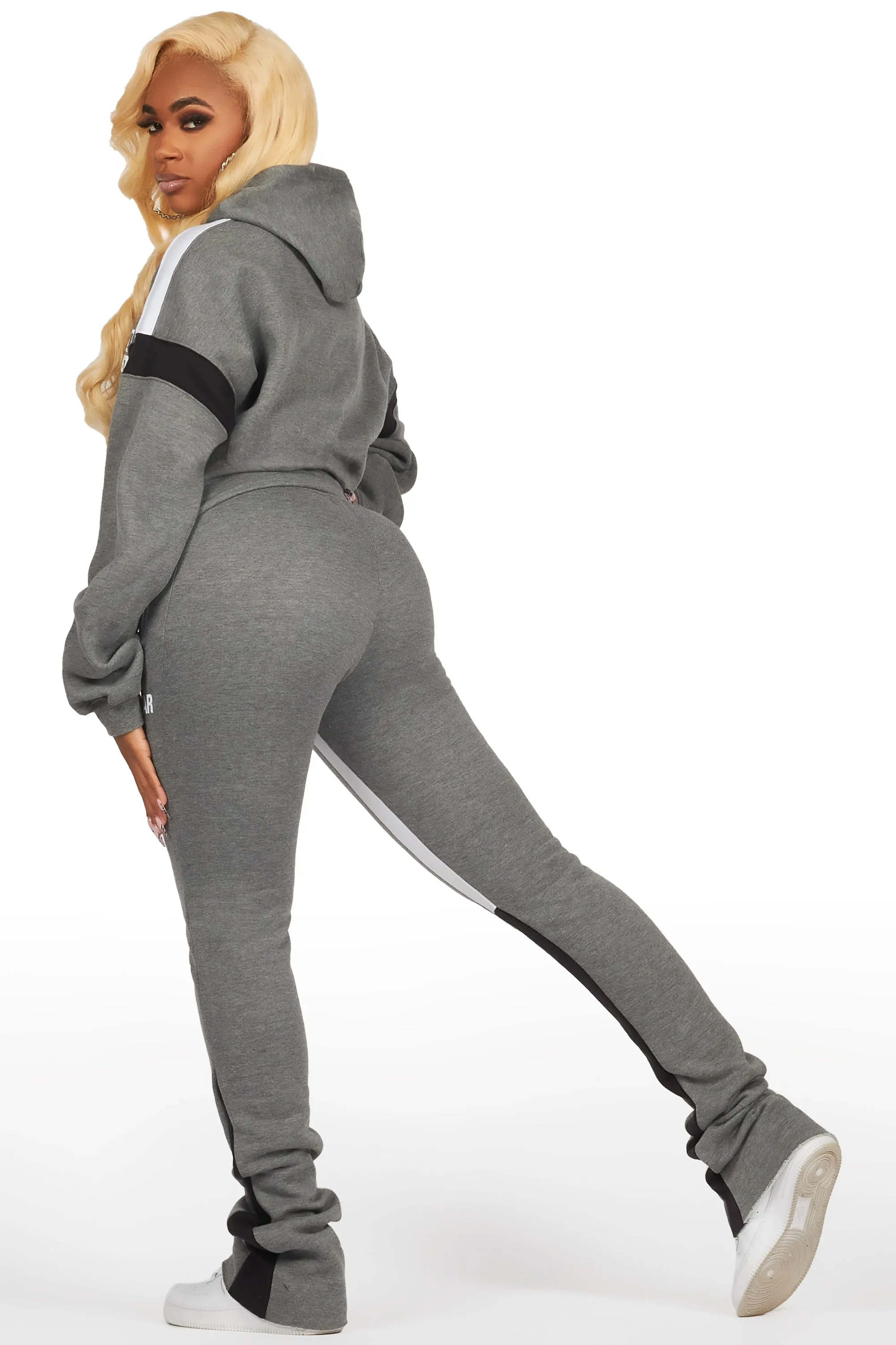 Dashanna Heather Grey Super Stacked Trackset sold by Rockstar Original product image thumbnail 5