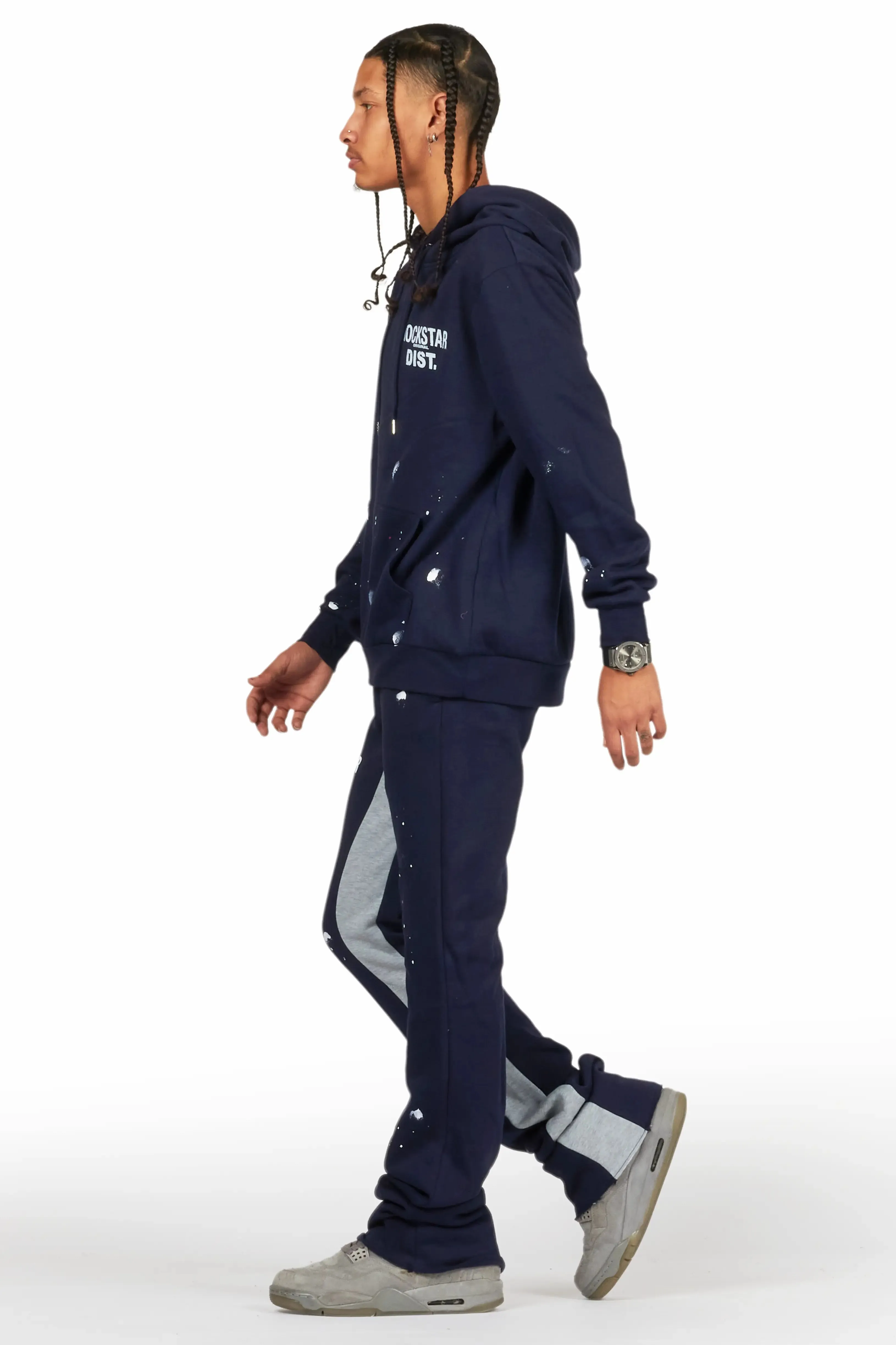 Raffer Navy Hoodie Baggy Fit Pant Track Set sold by Rockstar Original product image thumbnail 5