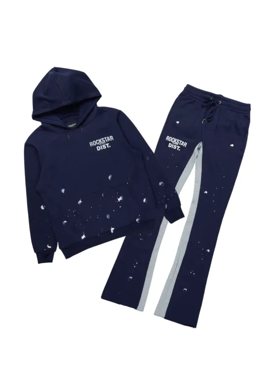 Raffer Navy Hoodie Baggy Fit Pant Track Set sold by Rockstar Original