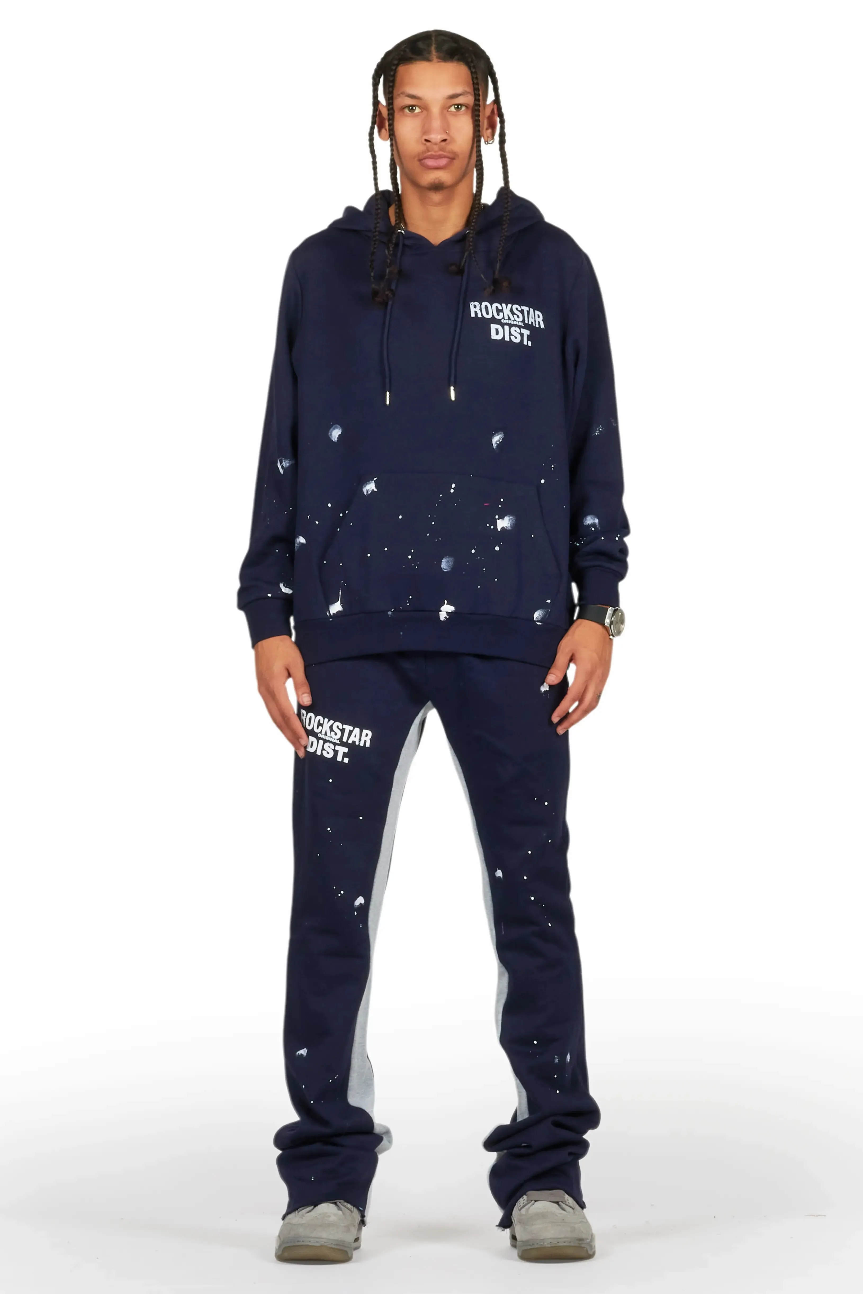 Raffer Navy Hoodie Baggy Fit Pant Track Set sold by Rockstar Original product image thumbnail 2
