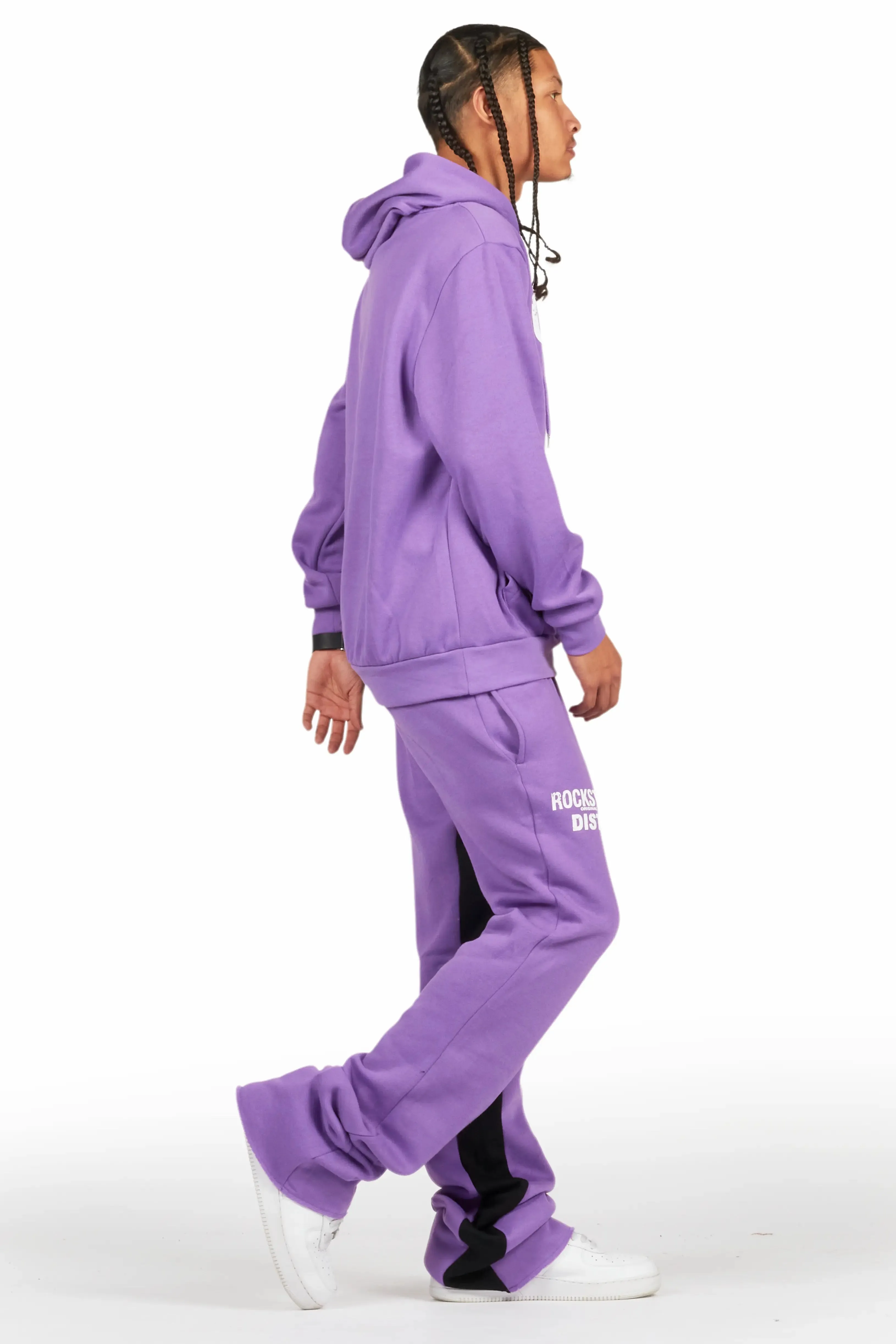 Lake Purple Hoodie/Baggy Track Pant Set sold by Rockstar Original product image thumbnail 3