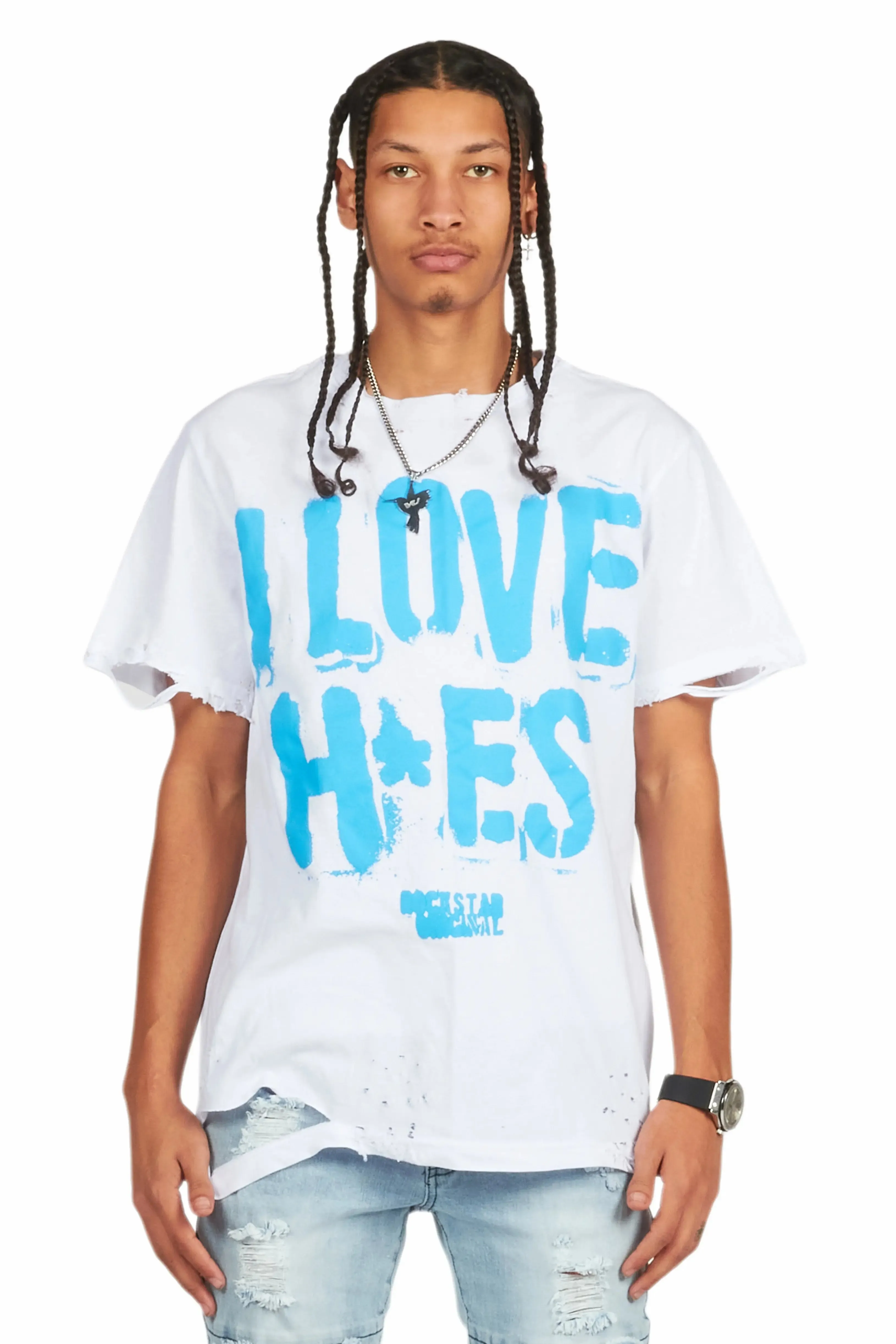 Banyan White/Blue Graphic Oversized T-Shirt sold by Rockstar Original product image thumbnail 2