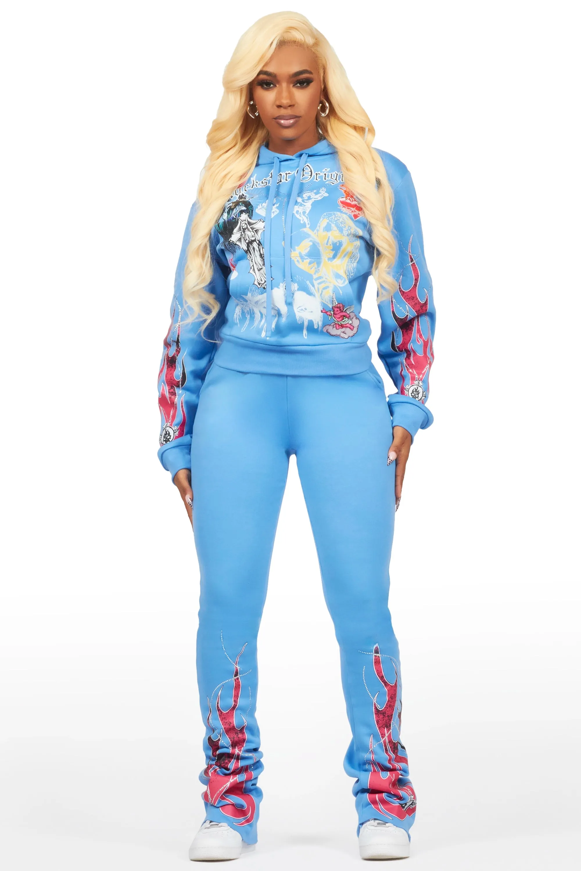 Dazarene Blue 2.0 Rhinestone Super Stacked Trackset sold by Rockstar Original