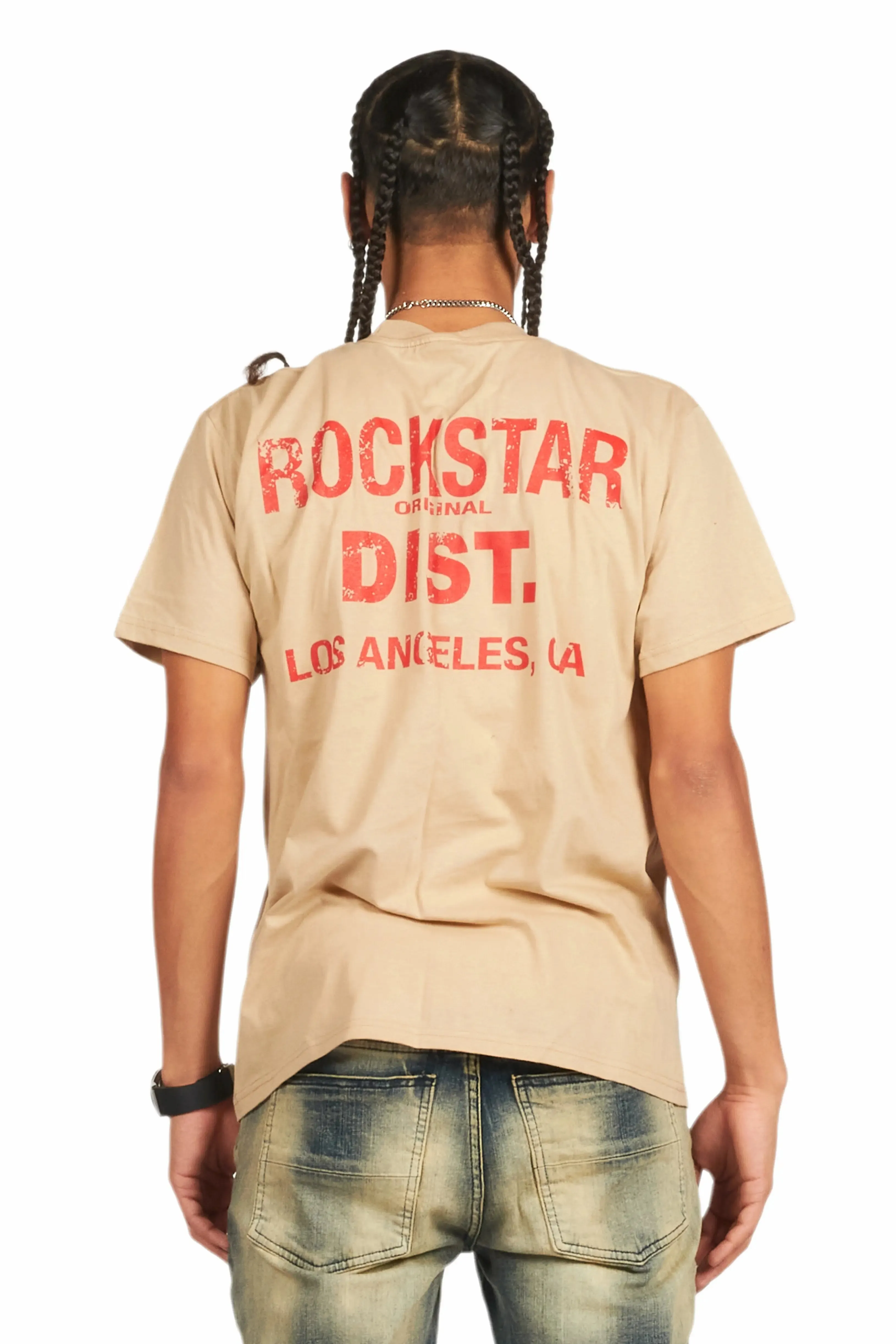 Lake Beige/Red Graphic T-Shirt sold by Rockstar Original product image thumbnail 4