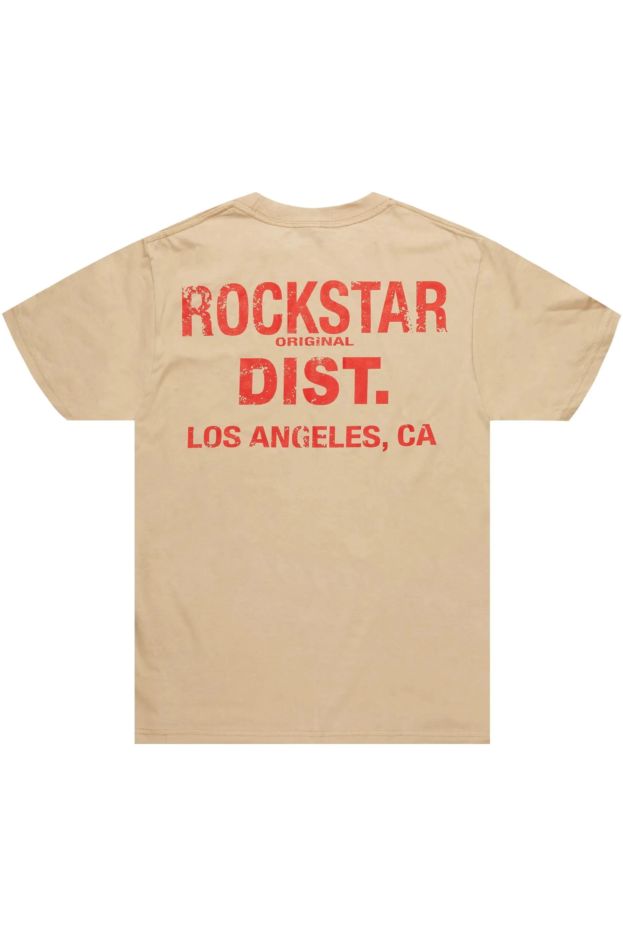 Lake Beige/Red Graphic T-Shirt sold by Rockstar Original