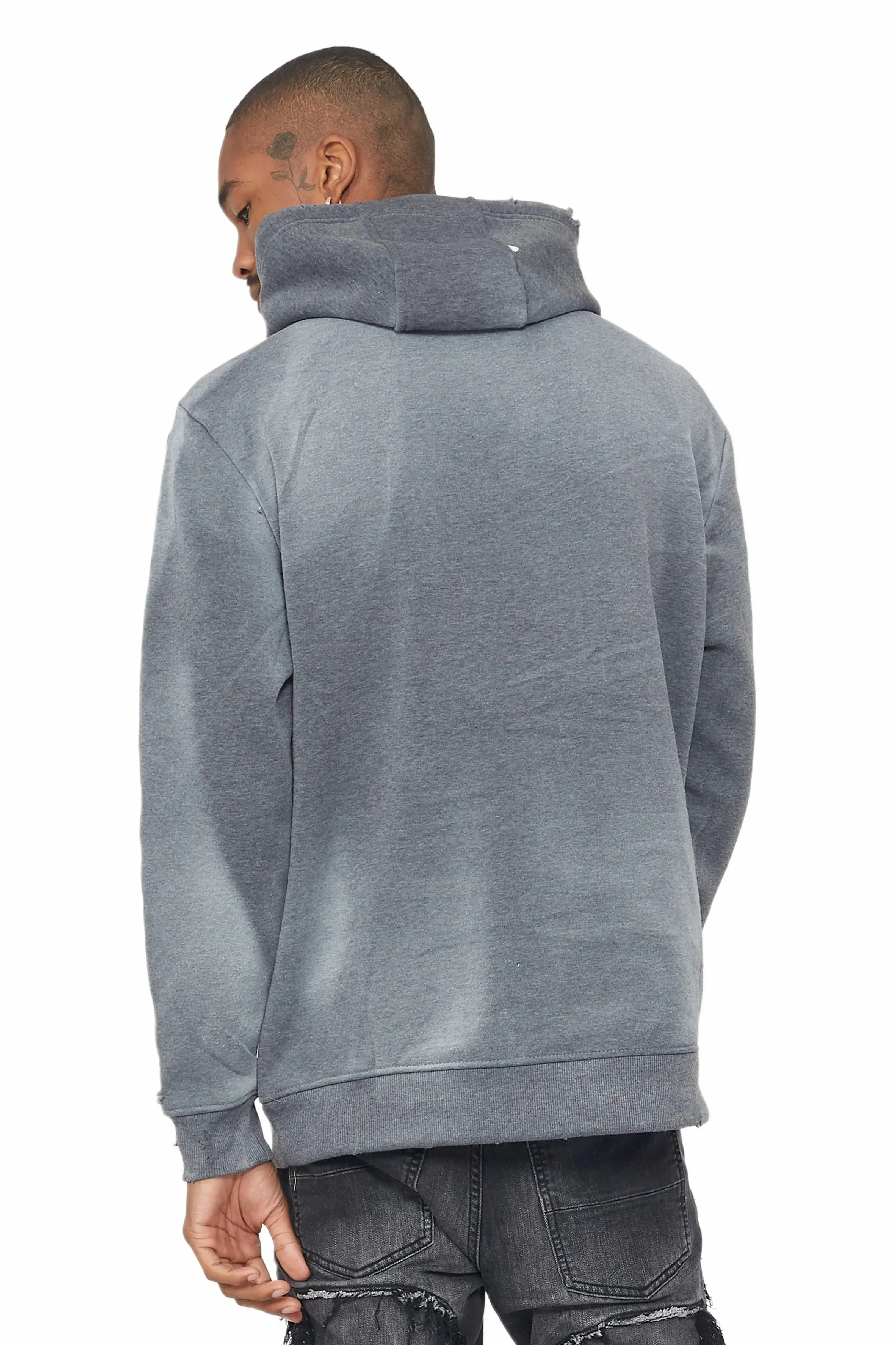 Samuel Charcoal Patchwork Graphic Hoodie sold by Rockstar Original product image thumbnail 5