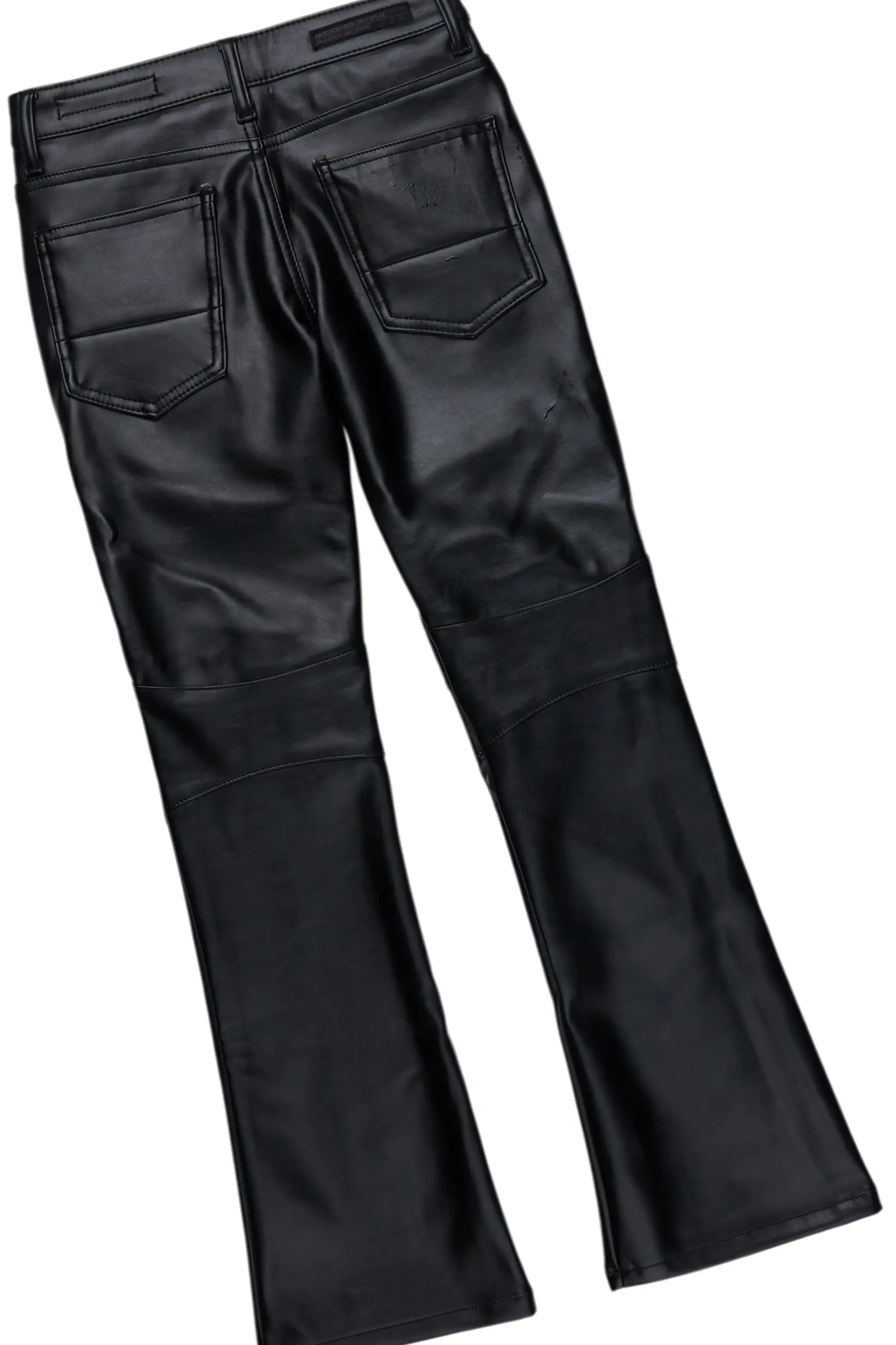 Boys Damek Purple Hoodie/Stacked Flare PU Jean Set sold by Rockstar Original product image thumbnail 4