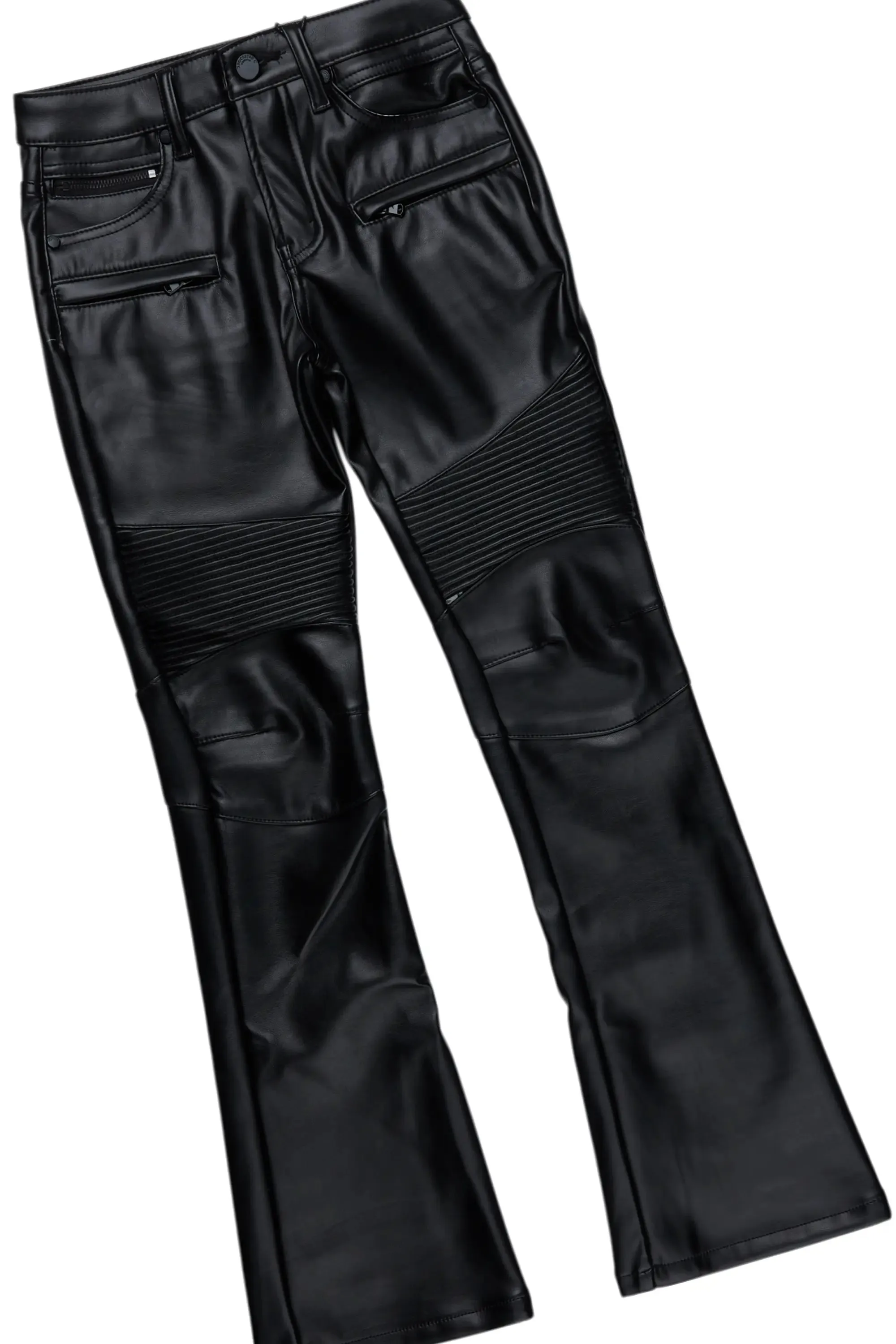 Boys Damek Purple Hoodie/Stacked Flare PU Jean Set sold by Rockstar Original product image thumbnail 3