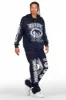 All Seeing Eyes Navy Hoodie/Baggy Track Pant Set sold by Rockstar Original