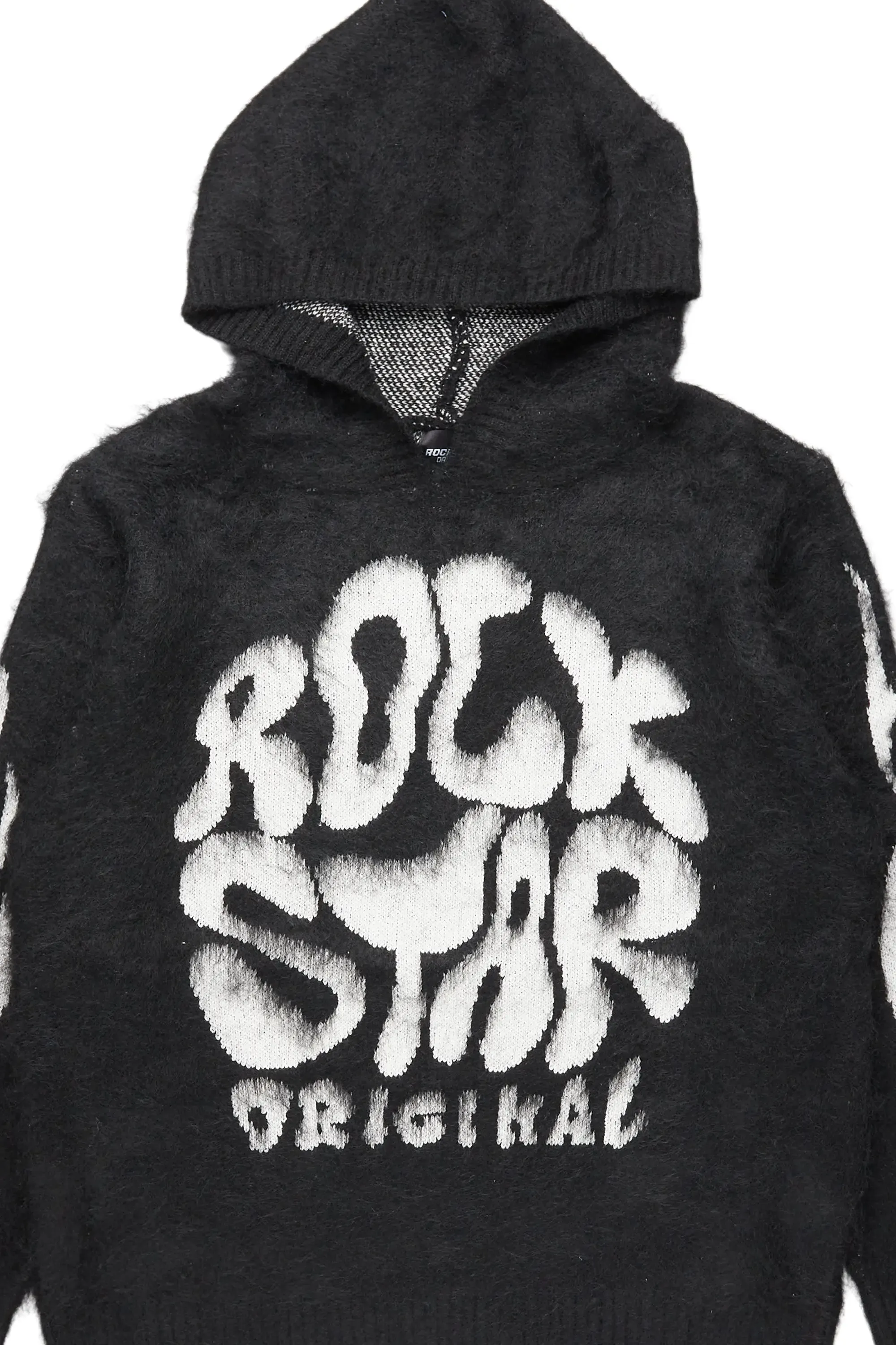 Hakon Black Graphic Knitted Hoodie sold by Rockstar Original product image thumbnail 2