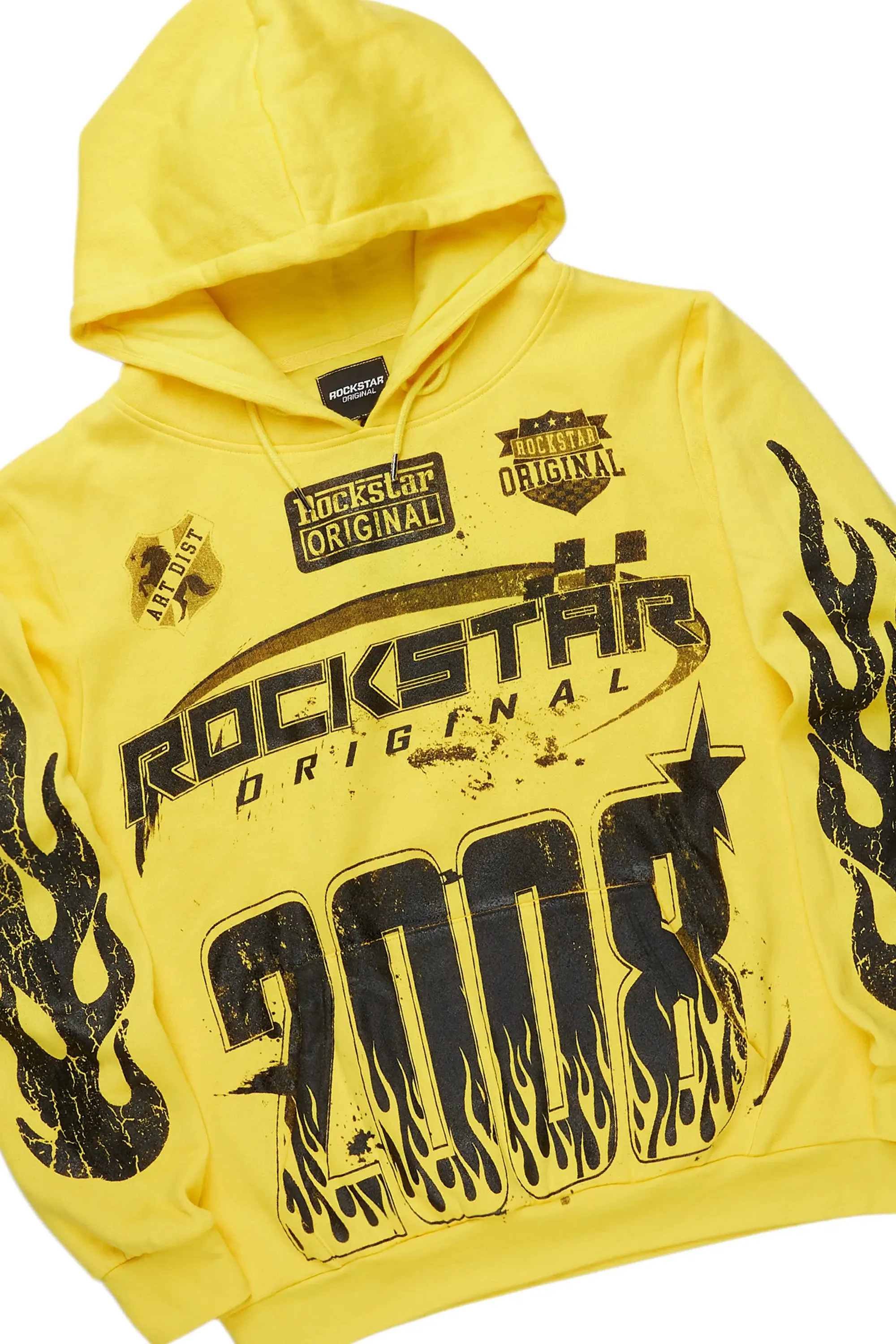Amos Yellow Hoodie/Baggy Track Pant Set sold by Rockstar Original product image thumbnail 2