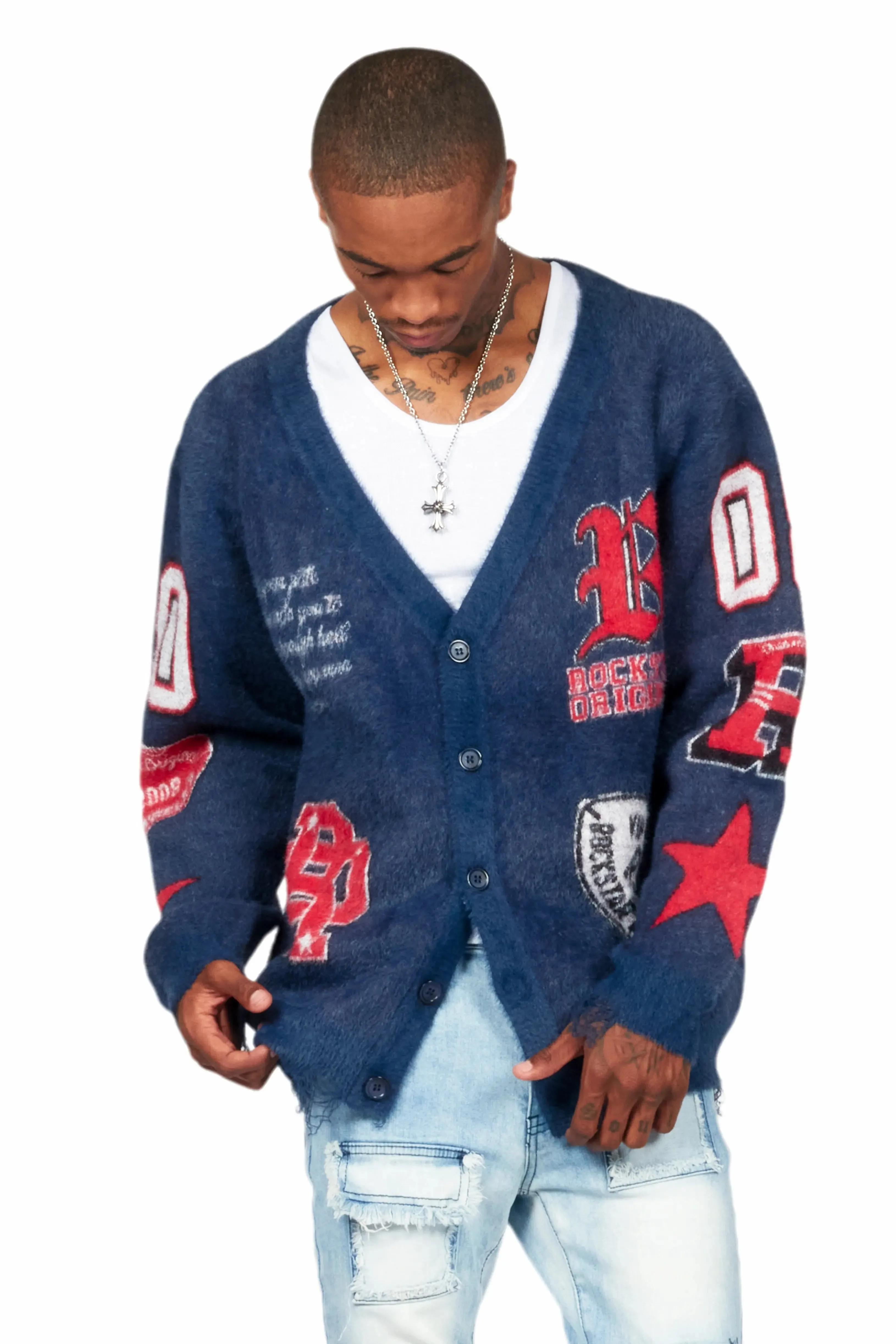 Delling Navy Knit Sweater sold by Rockstar Original product image thumbnail 4