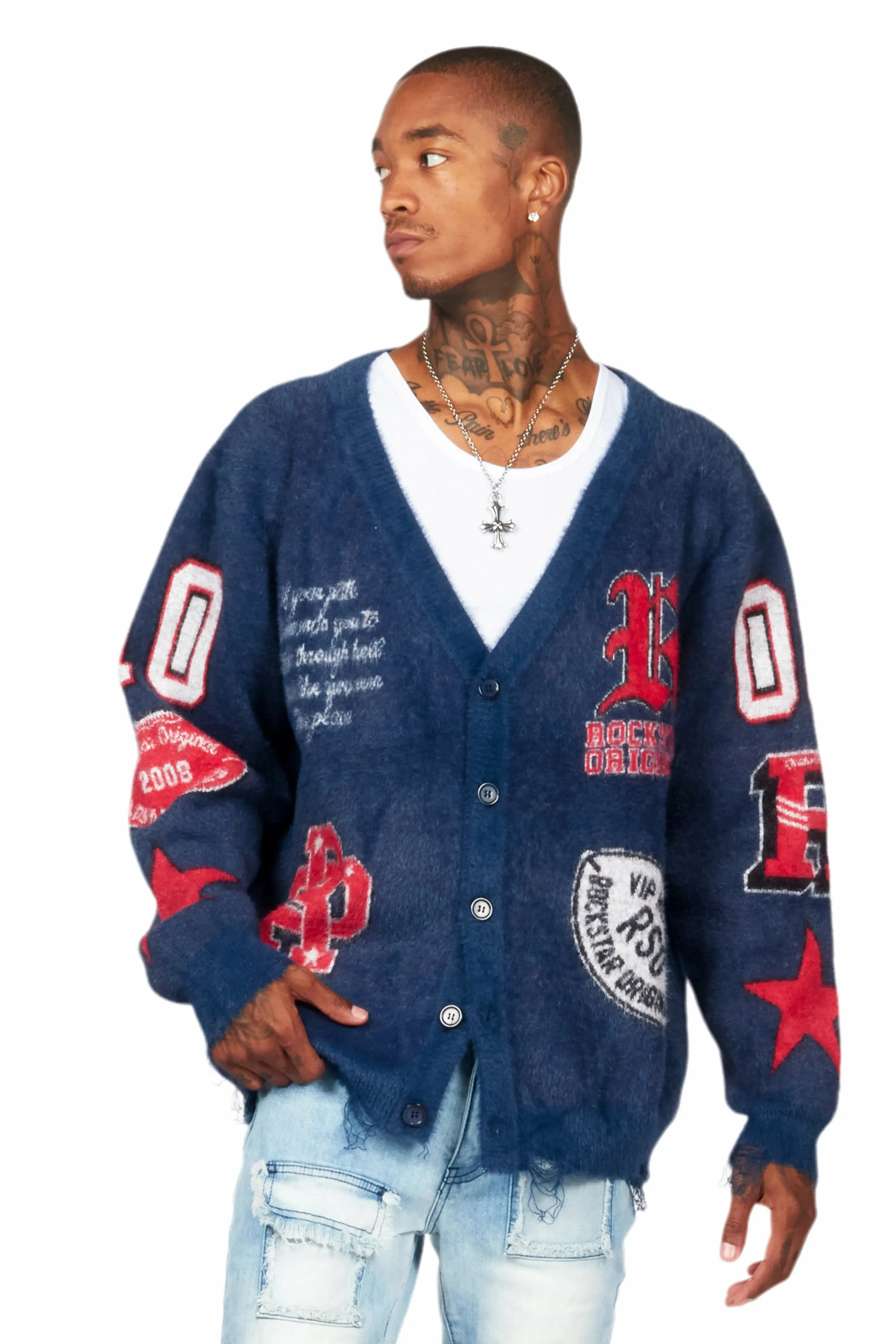 Delling Navy Knit Sweater sold by Rockstar Original product image thumbnail 2