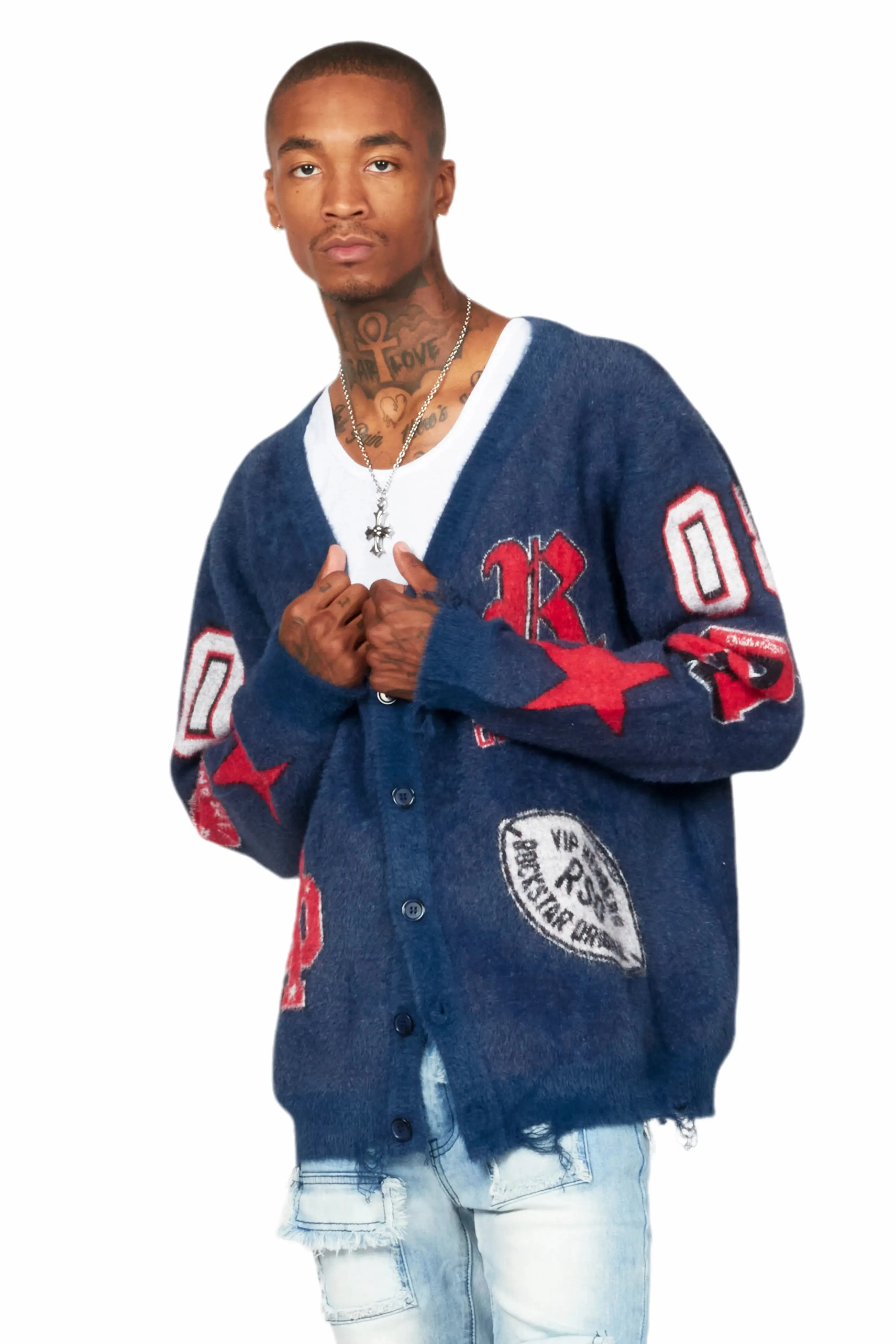 Delling Navy Knit Sweater sold by Rockstar Original product image thumbnail 5