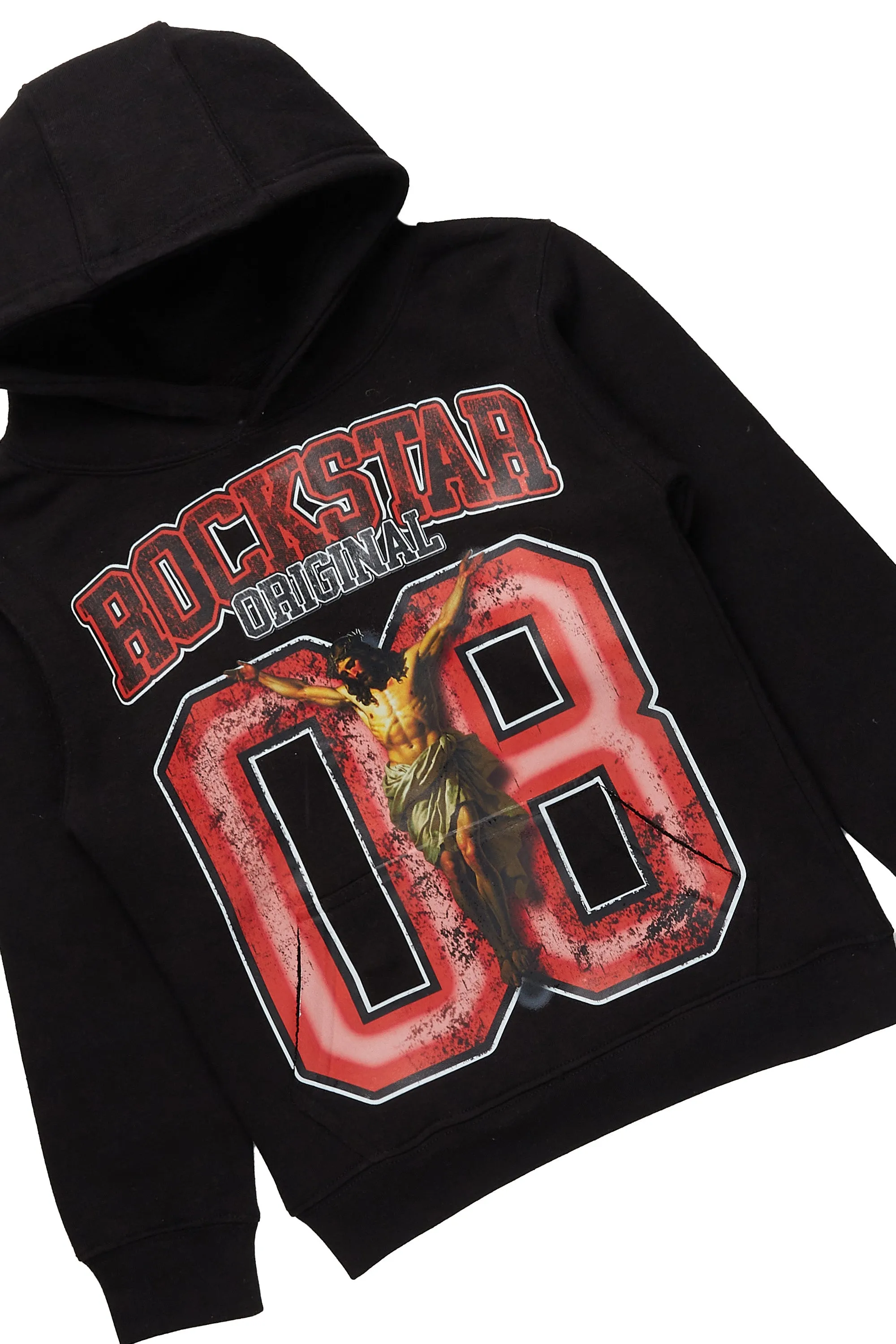 Boys Fields Black Hoodie/Stacked Flare PU Jean Set sold by Rockstar Original product image thumbnail 2