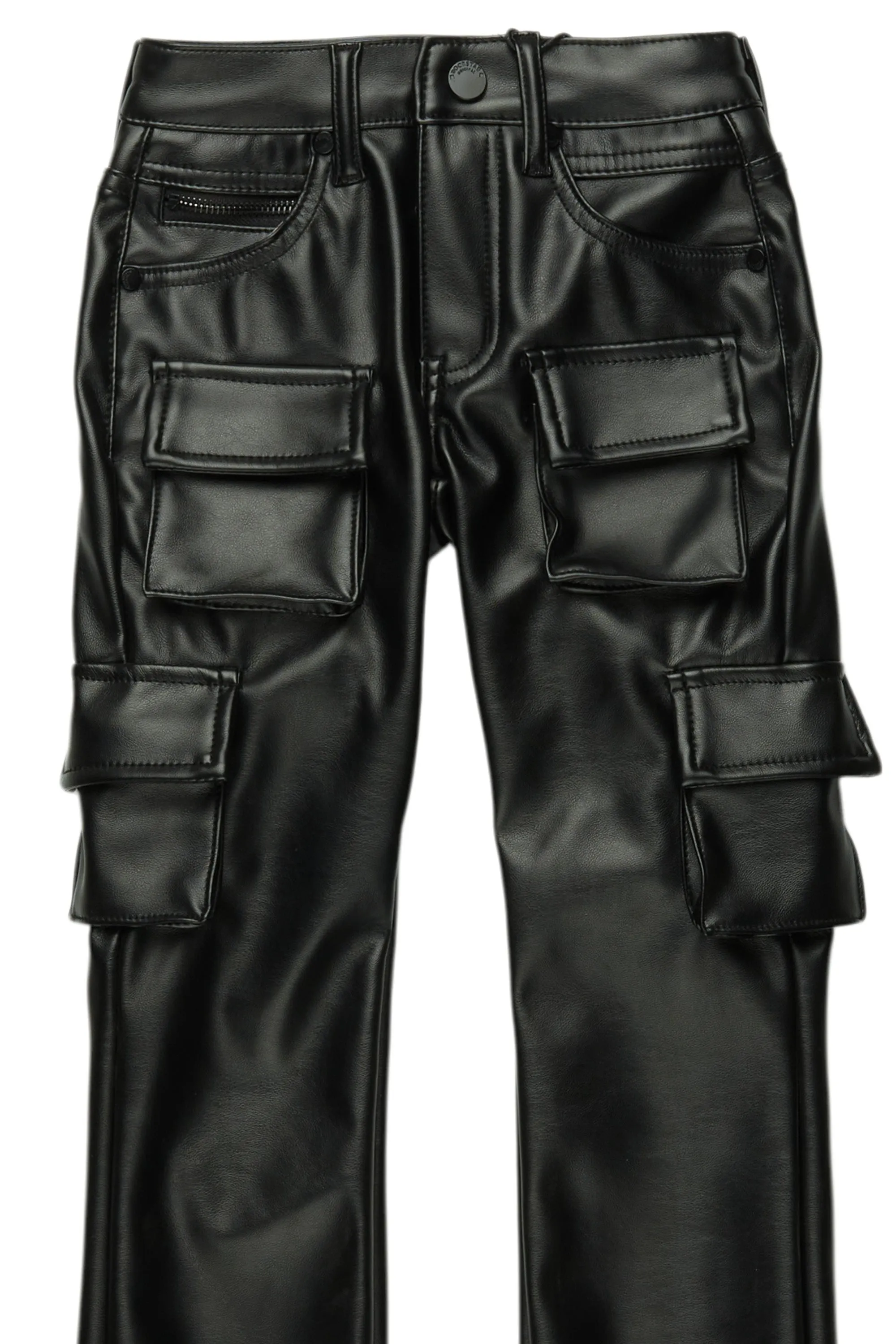 Boys Dagan Purple Hoodie/Stacked Flare PU Jean Set sold by Rockstar Original product image thumbnail 3