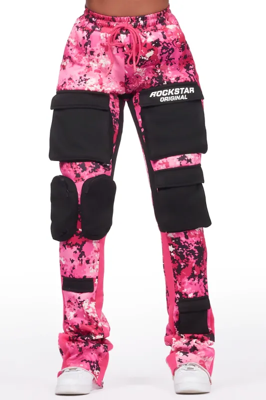 Norika Pink Digital Camo Stacked Track Pant sold by Rockstar Original