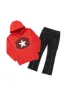 Boys Macall Red Hoodie/Stacked Flare Jean Set sold by Rockstar Original