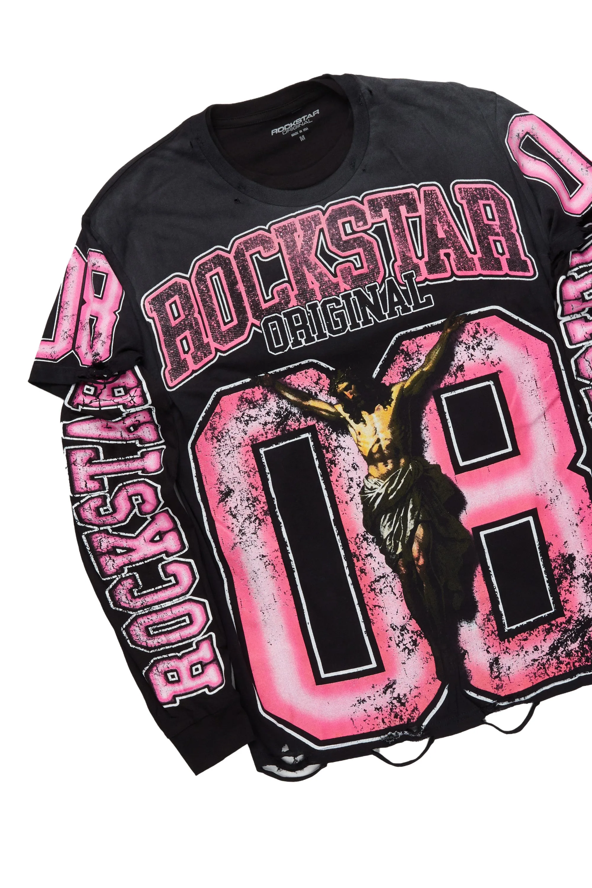 Fields Black Double Layer T-Shirt/Stacked Flare Jean Bundle sold by Rockstar Original product image thumbnail 3