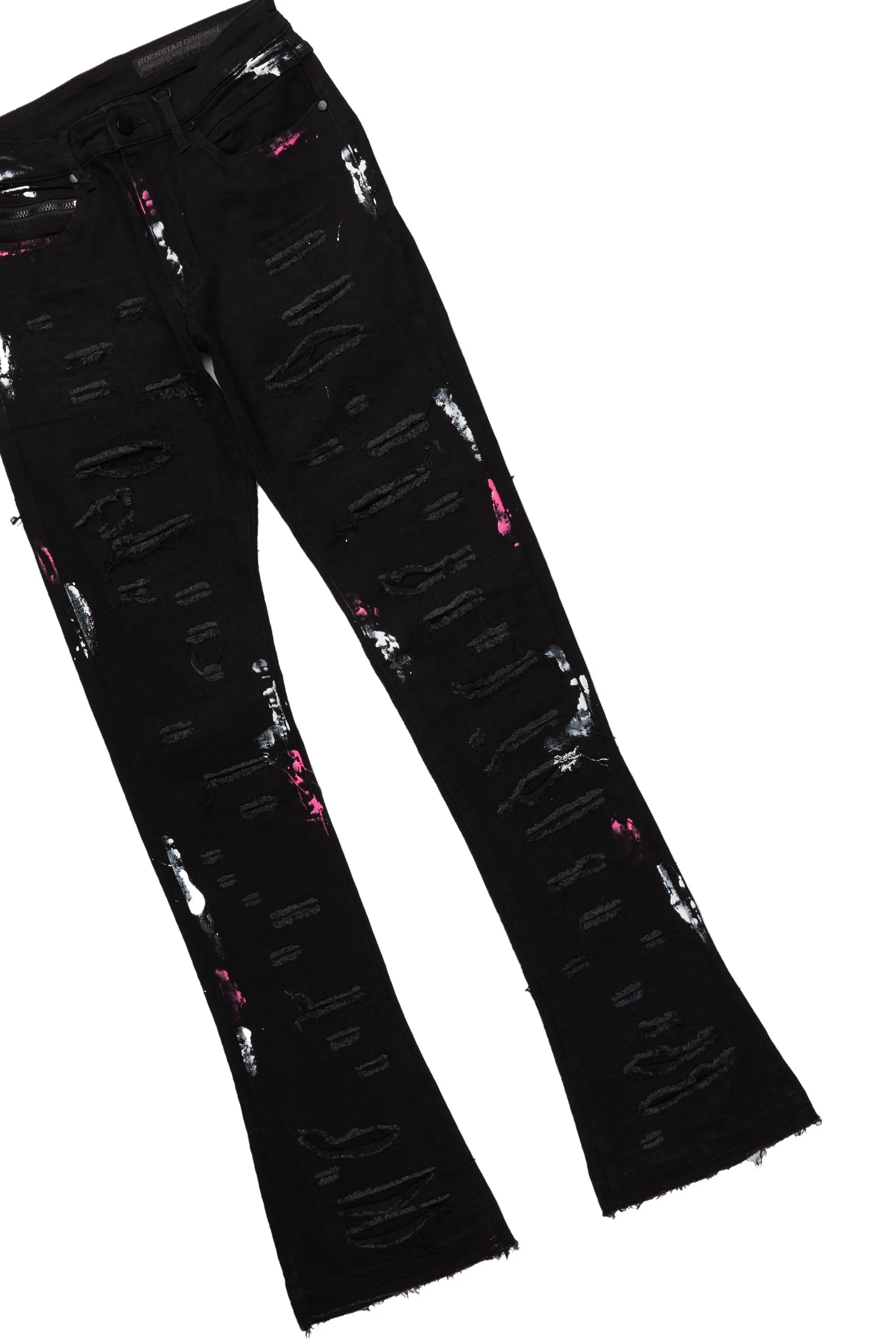 Fields Black Double Layer T-Shirt/Stacked Flare Jean Bundle sold by Rockstar Original product image thumbnail 2