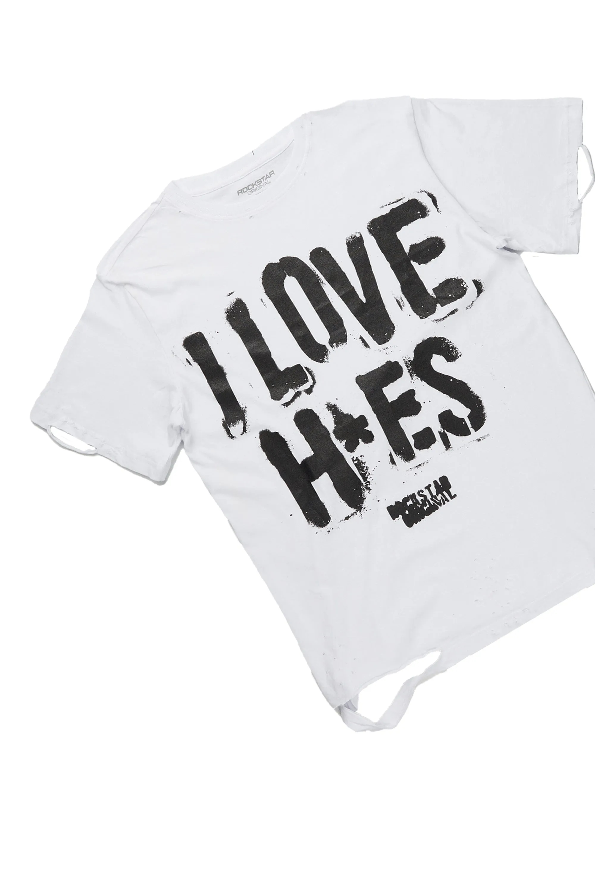 Banyan White T-Shirt/Stacked Flare Jean Set sold by Rockstar Original product image thumbnail 2