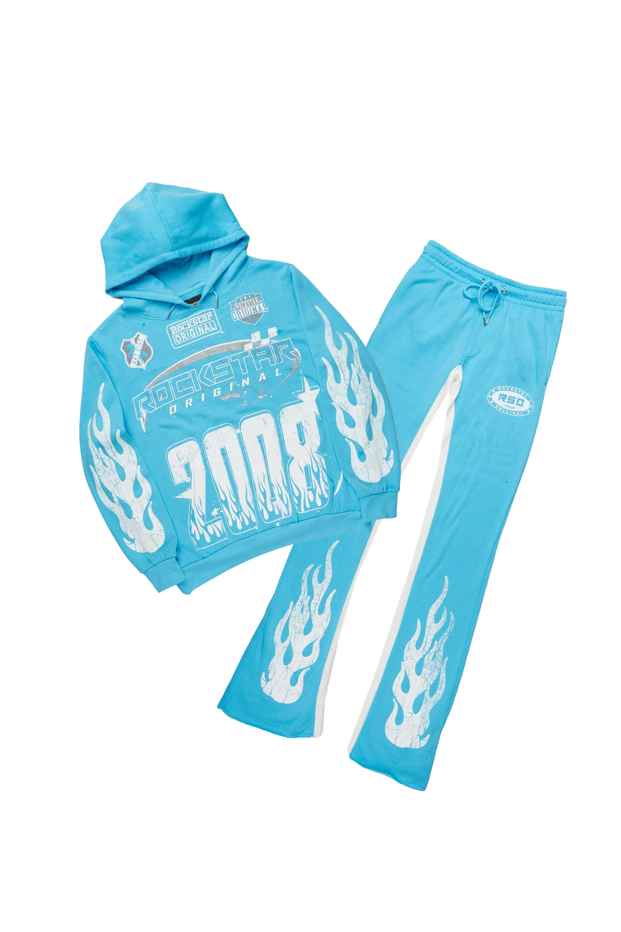 Amos Blue Hoodie/Baggy Track Pant Set sold by Rockstar Original
