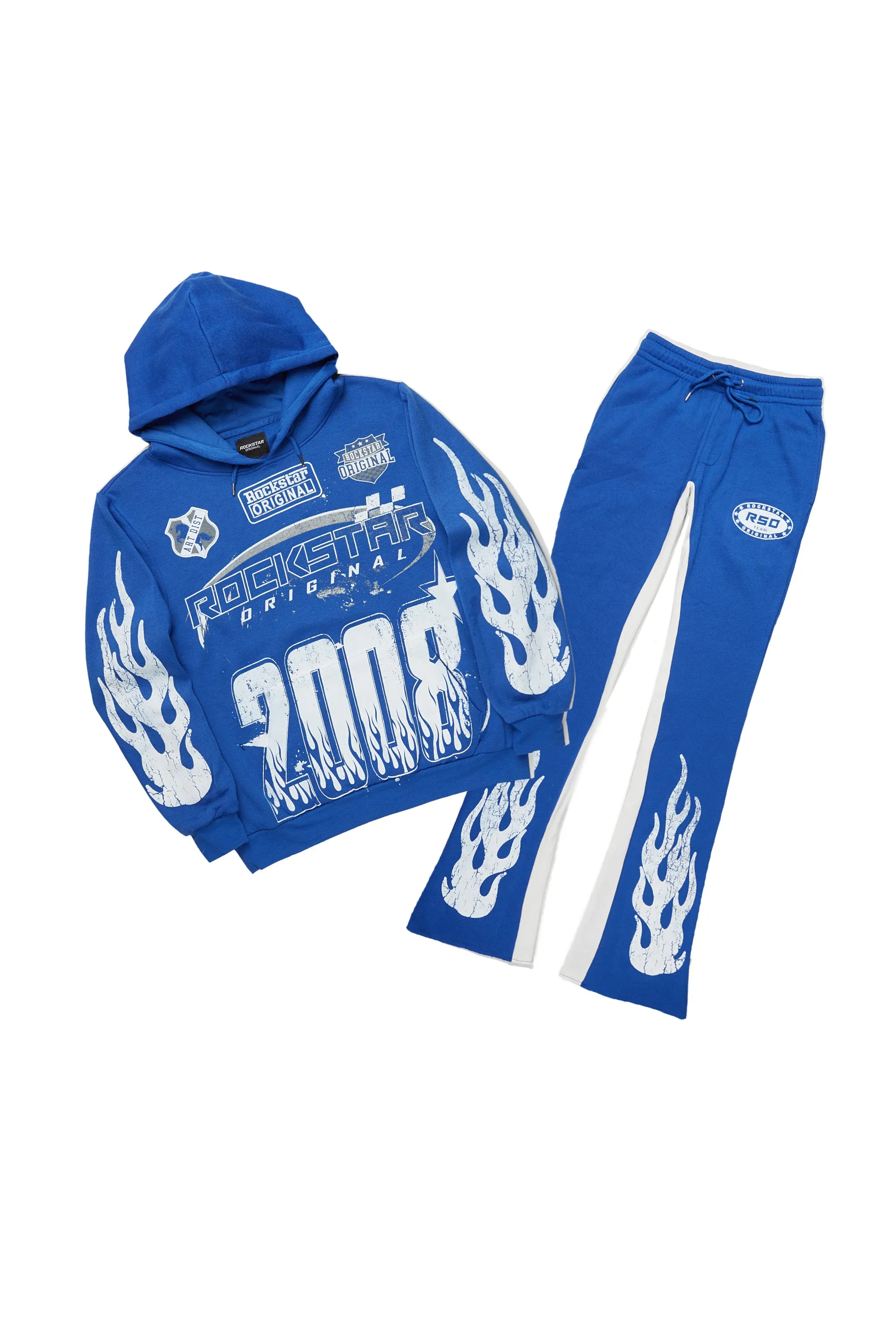 Amos Royal Blue Hoodie/Baggy Track Pant Set sold by Rockstar Original