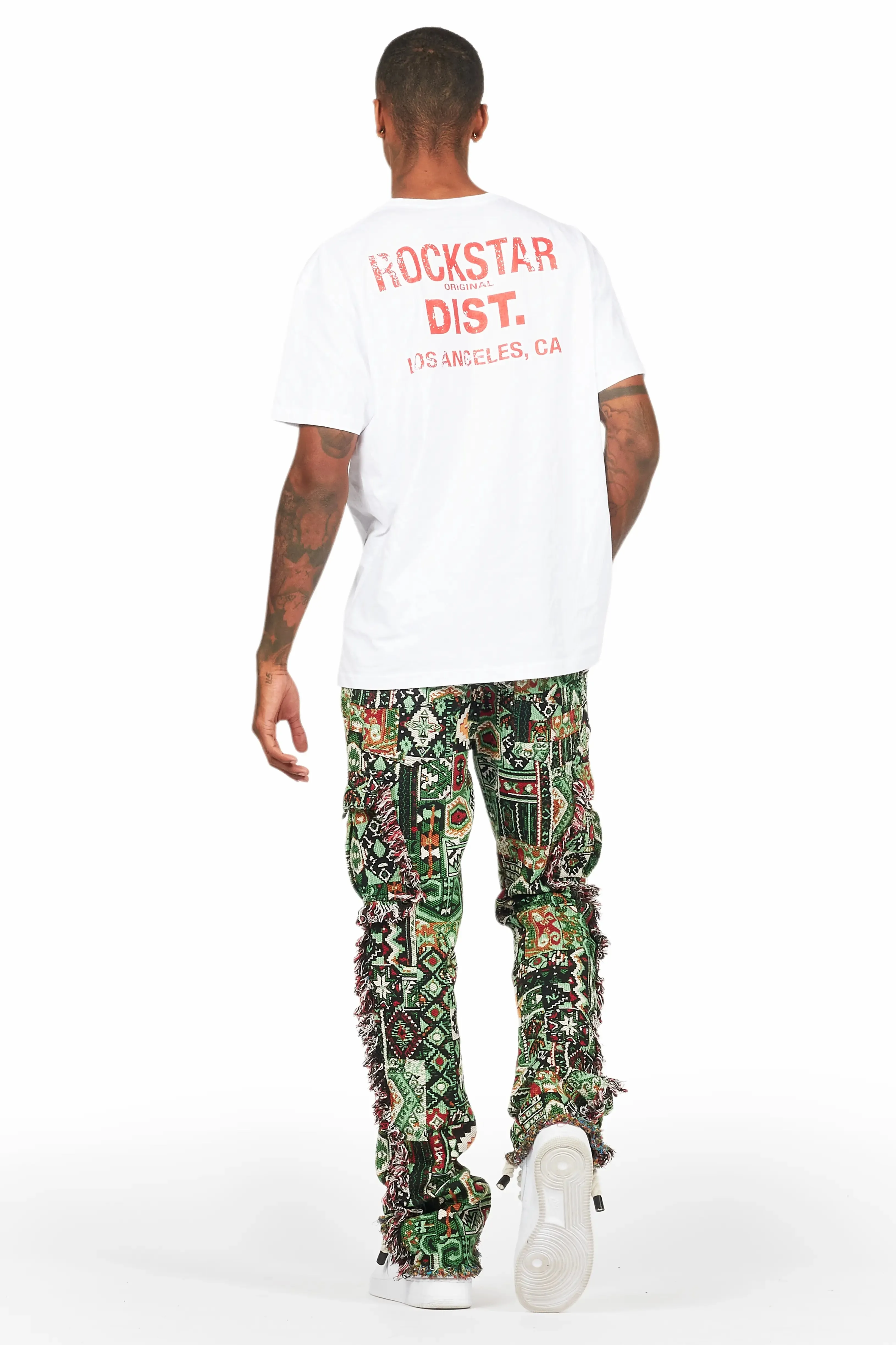 Ayami Green Slim Tapestry Flare Jean sold by Rockstar Original product image thumbnail 5