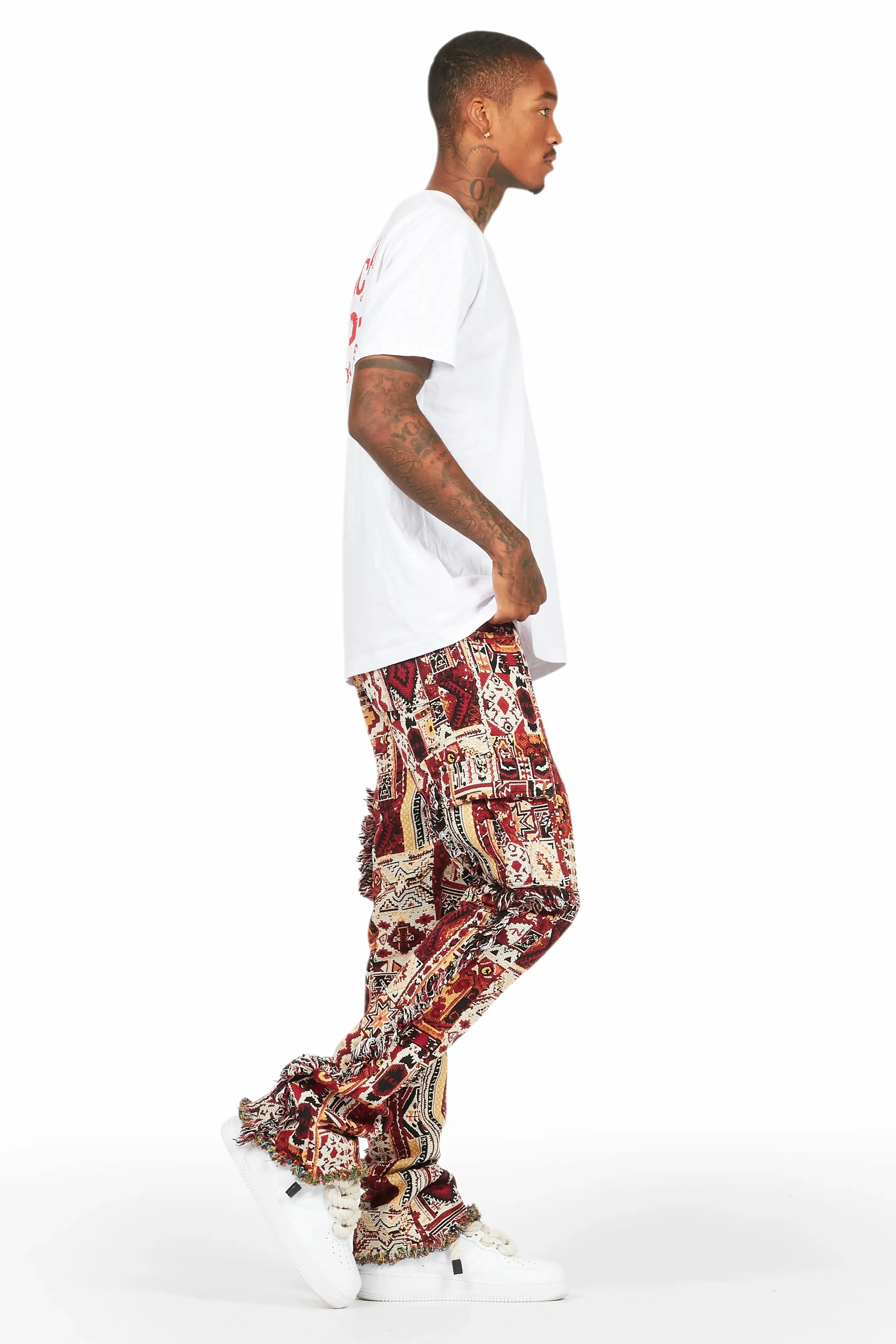 Ayami Pink Slim Tapestry Flare Jean sold by Rockstar Original product image thumbnail 4