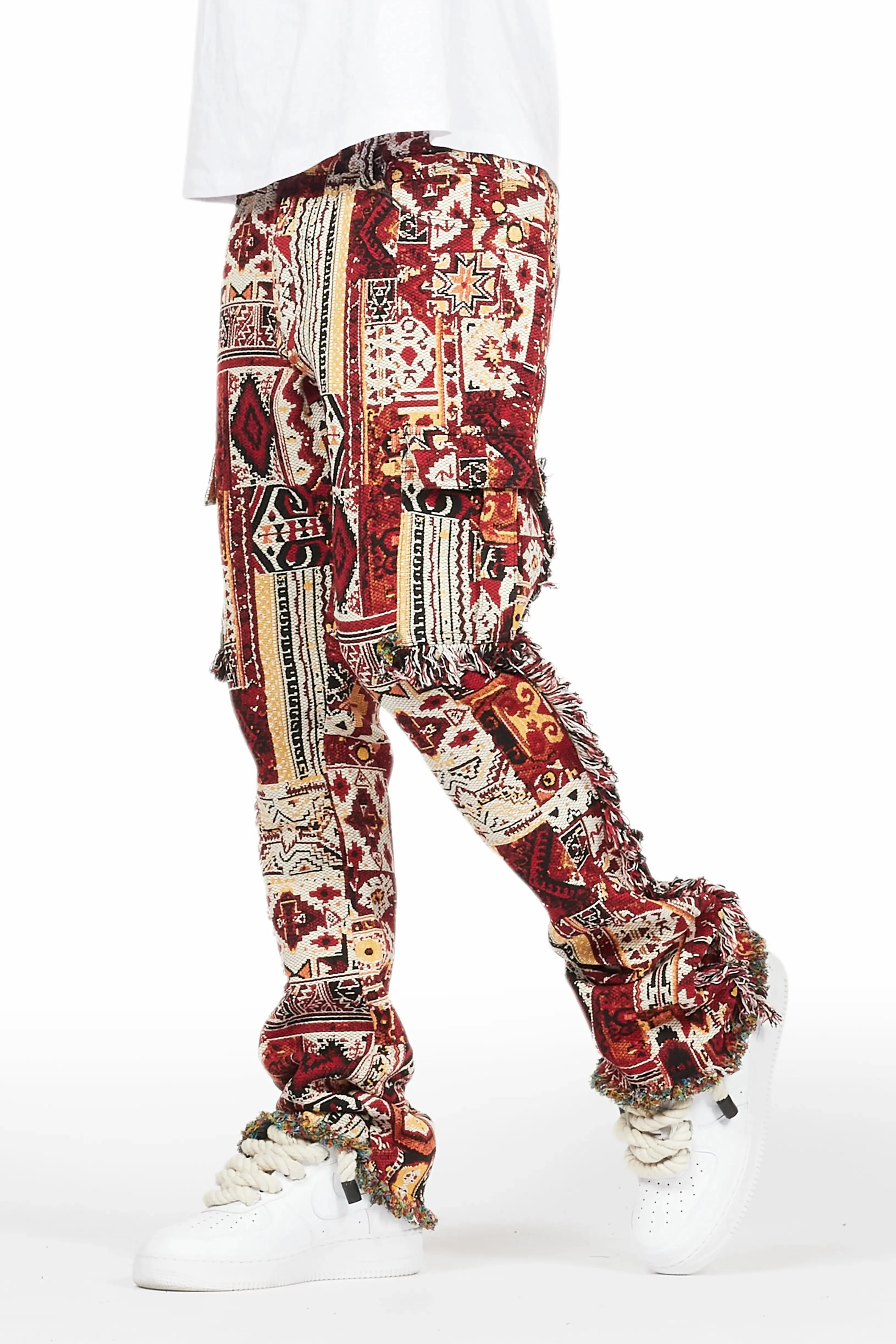 Ayami Pink Slim Tapestry Flare Jean sold by Rockstar Original