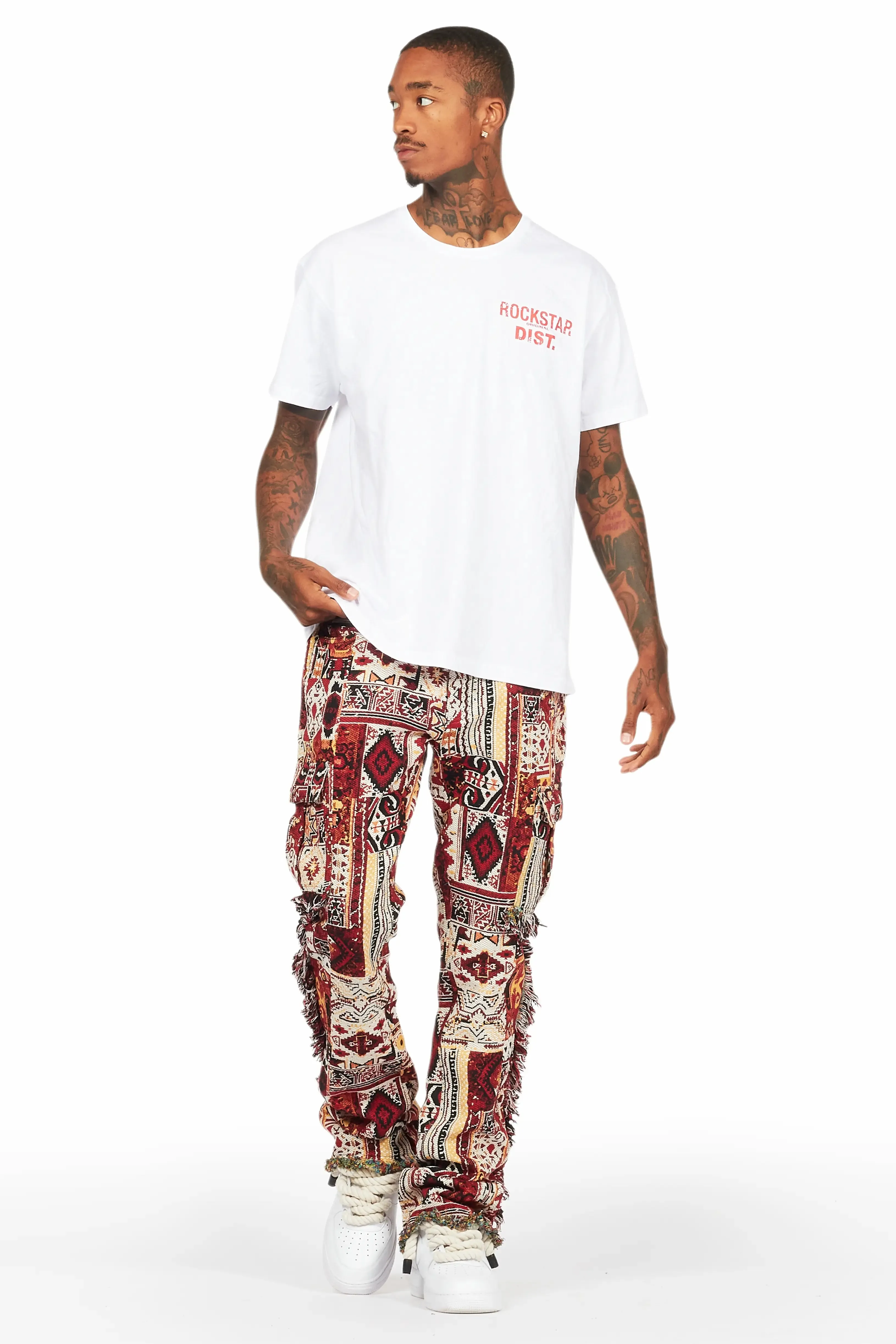 Ayami Pink Slim Tapestry Flare Jean sold by Rockstar Original product image thumbnail 3