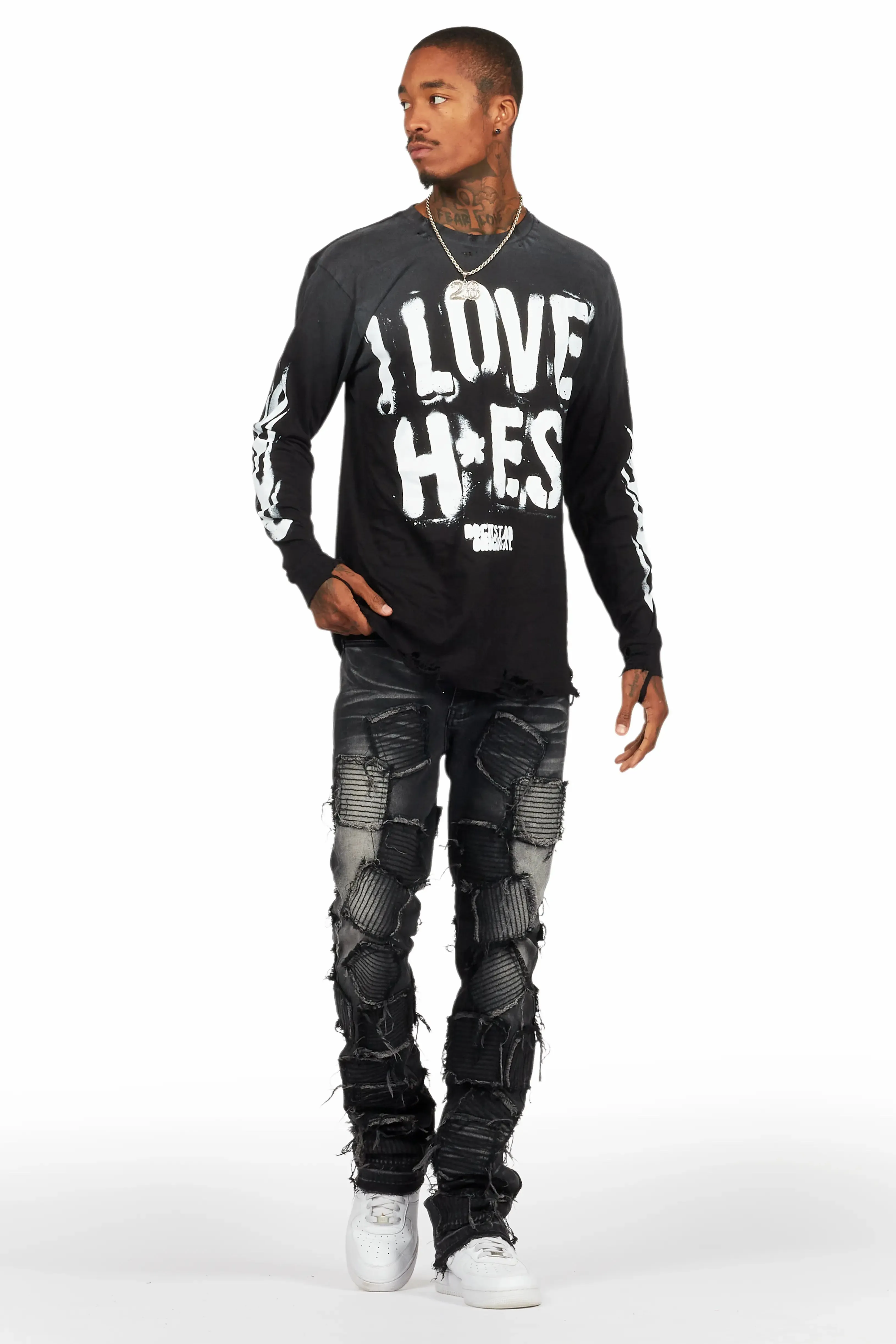 Gawel Grey Stacked Flare Jean sold by Rockstar Original product image thumbnail 3